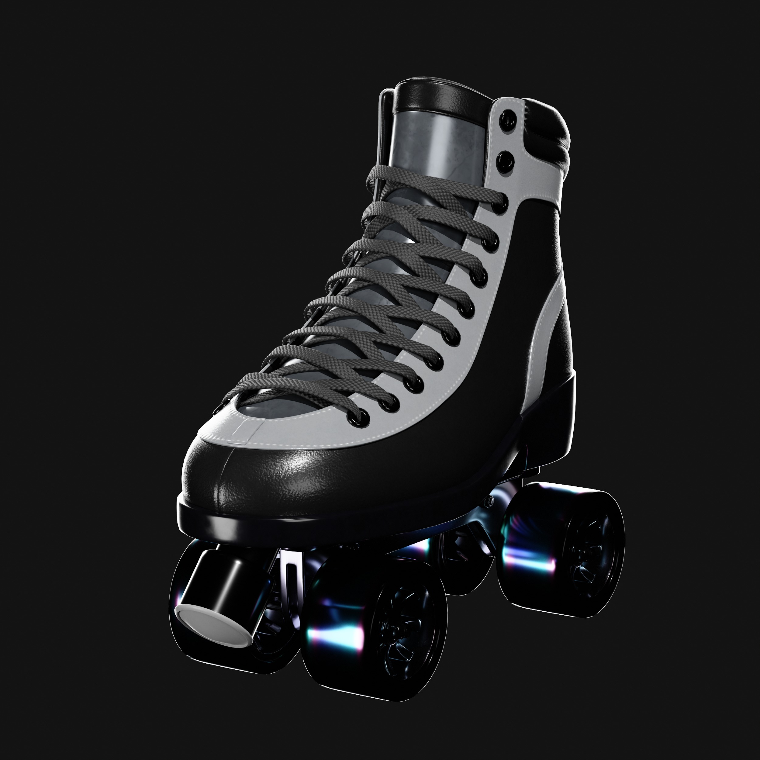 Quad Roller Skate 3D model_2