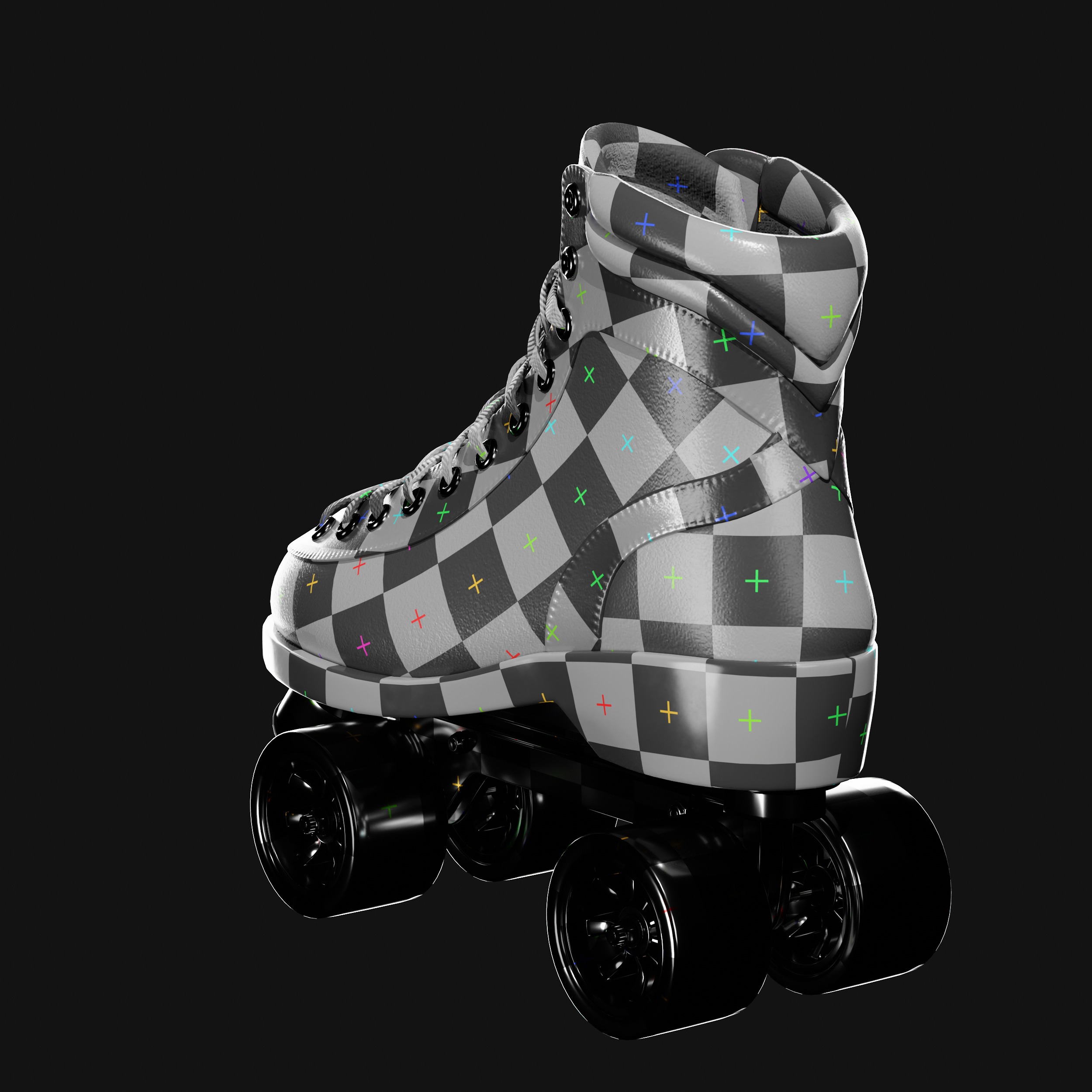 Quad Roller Skate 3D model_29