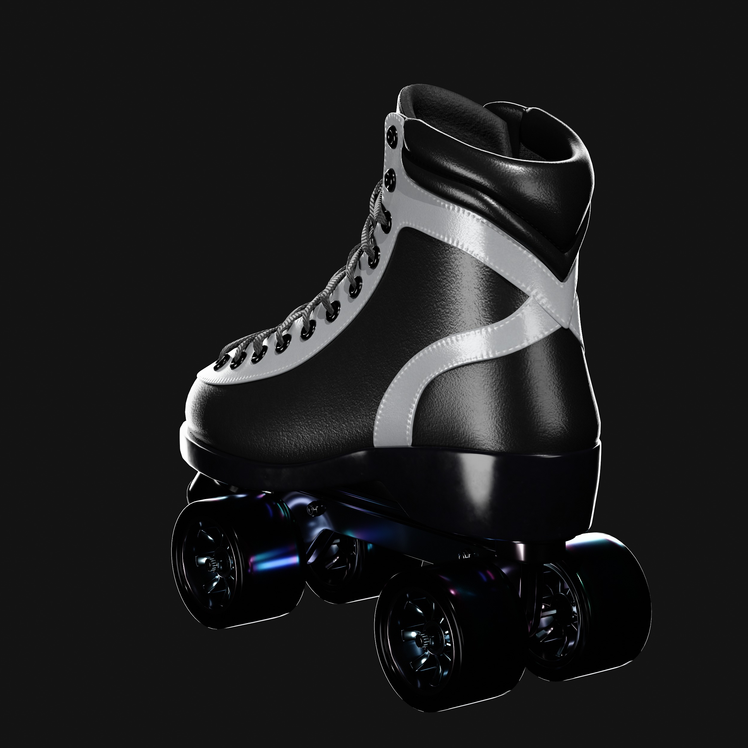 Quad Roller Skate 3D model_9