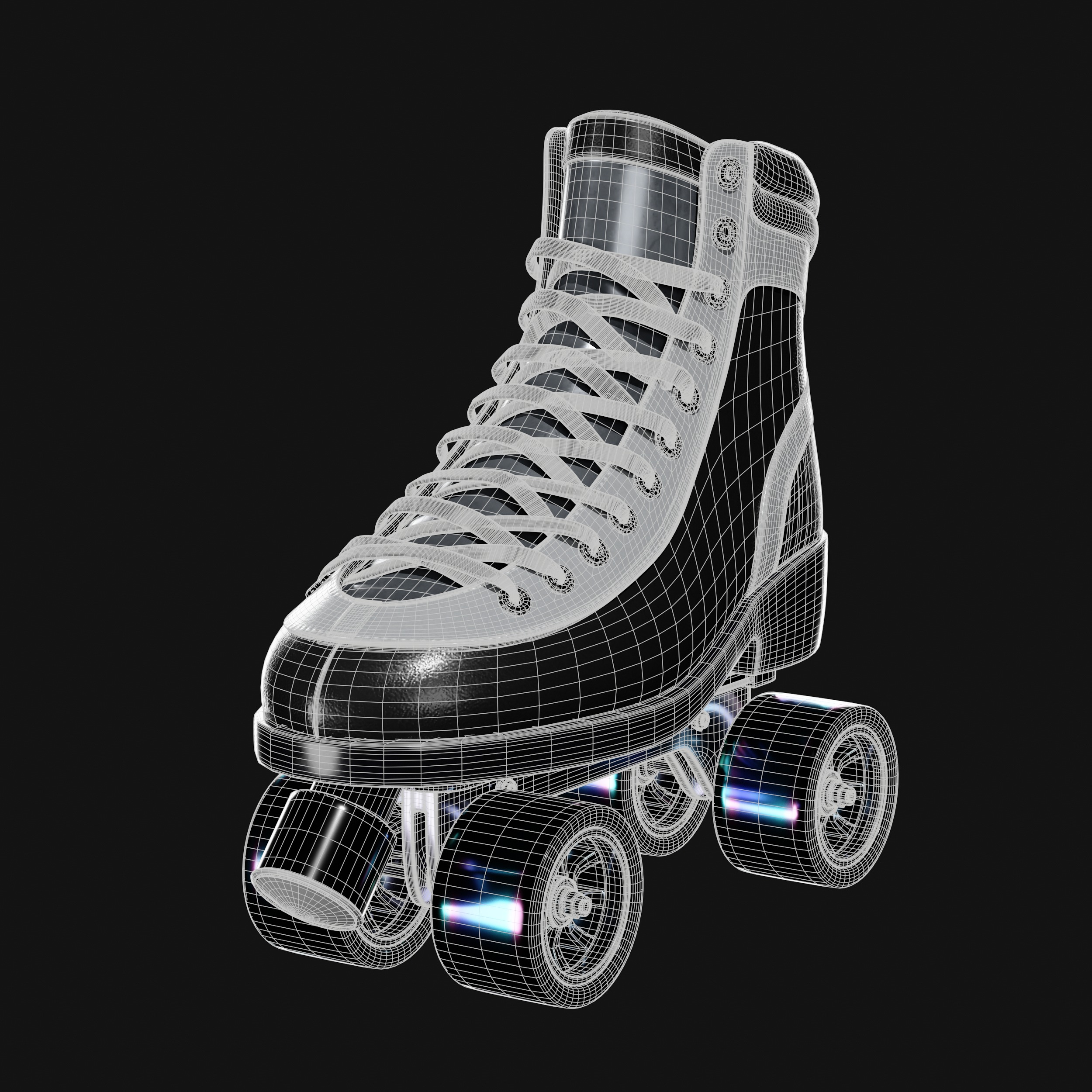 Quad Roller Skate 3D model_12