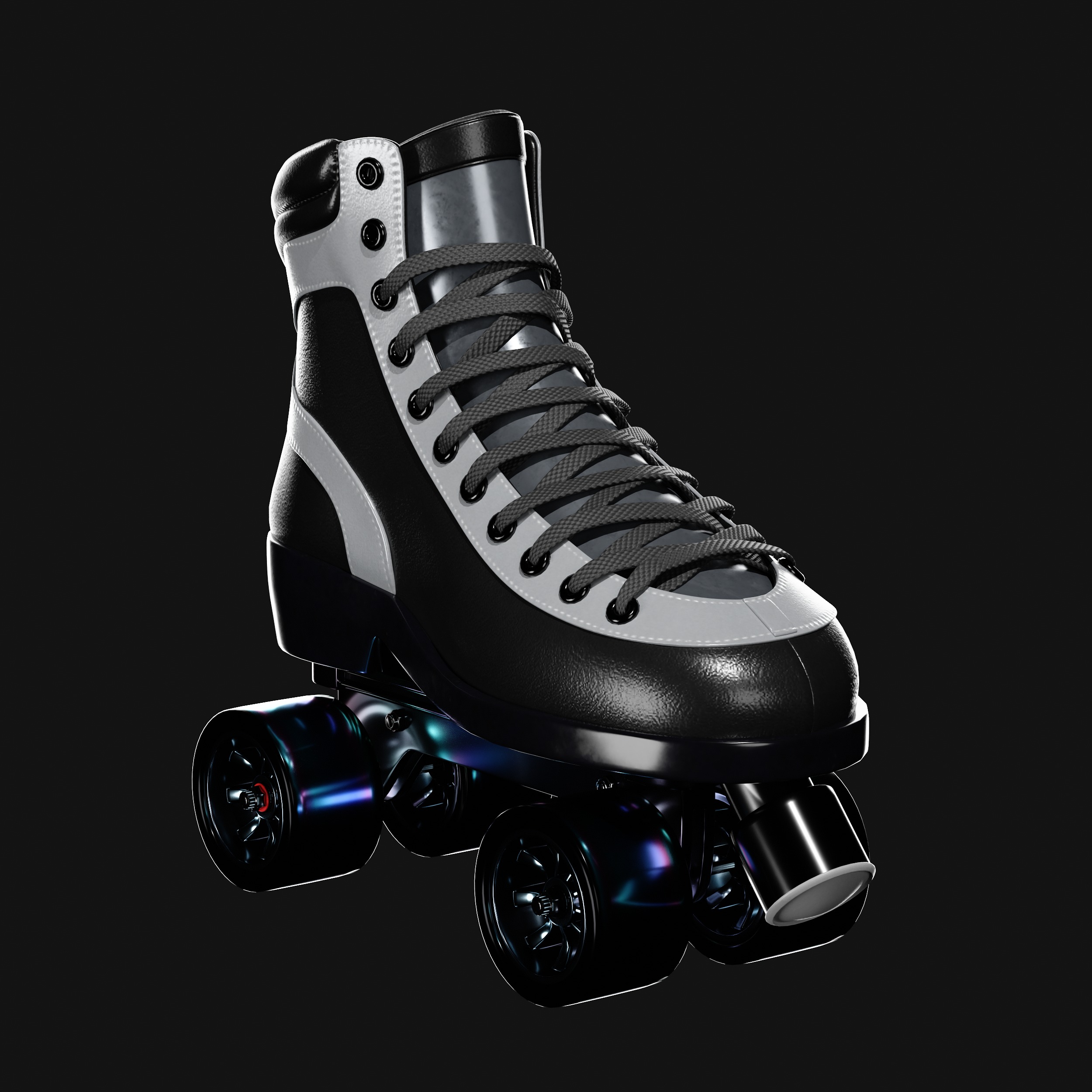 Quad Roller Skate 3D model_4
