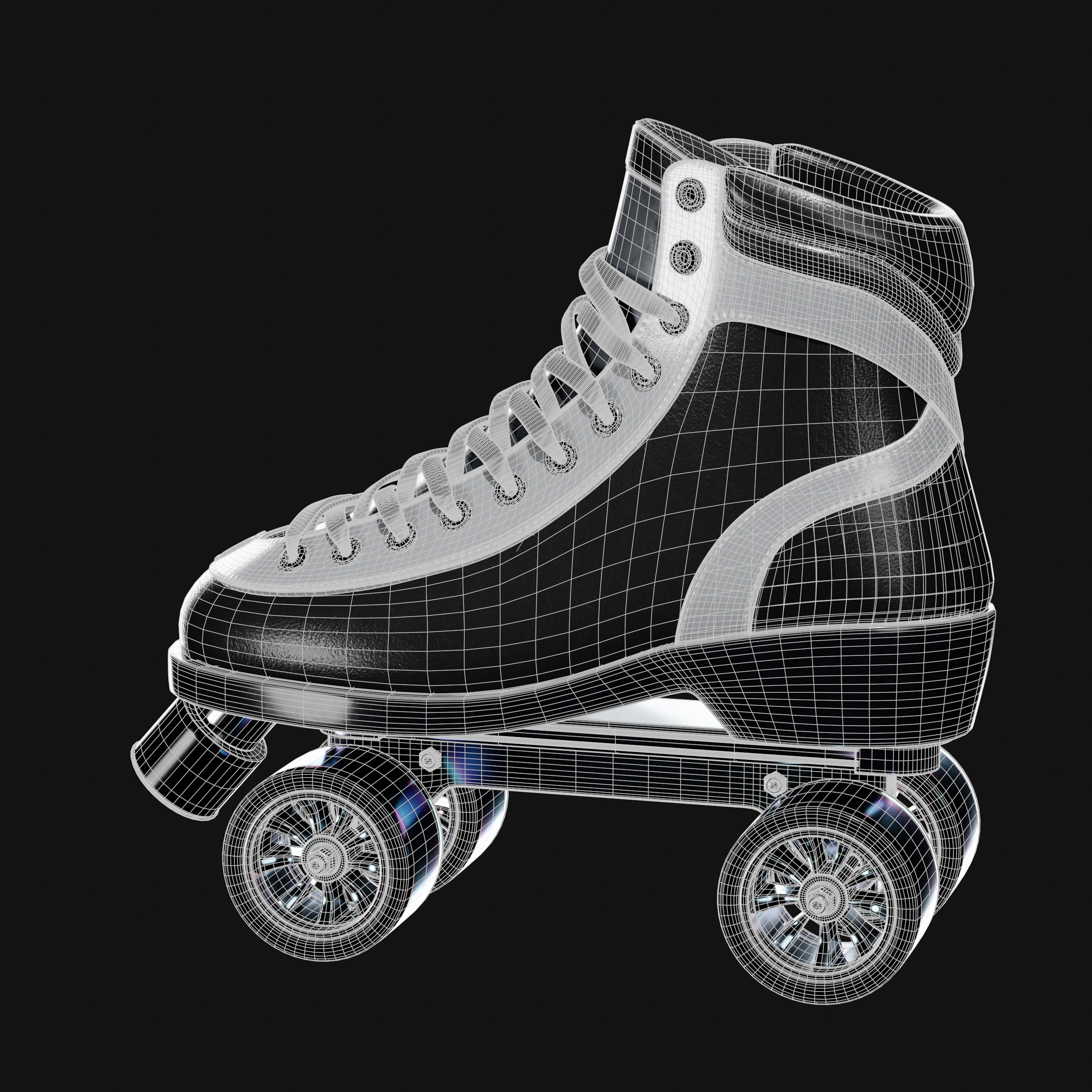 Quad Roller Skate 3D model_21