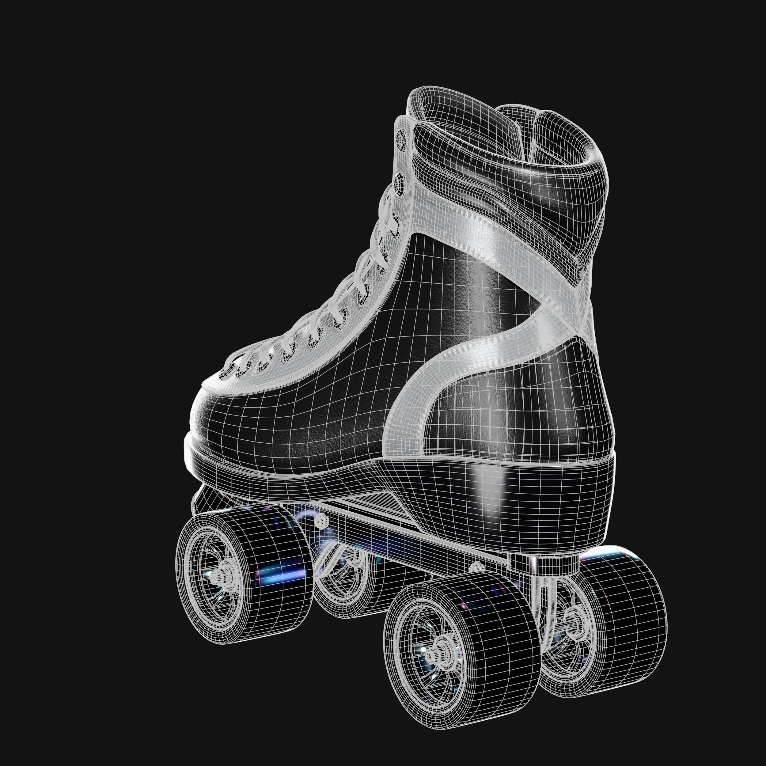 Quad Roller Skate 3D model_19