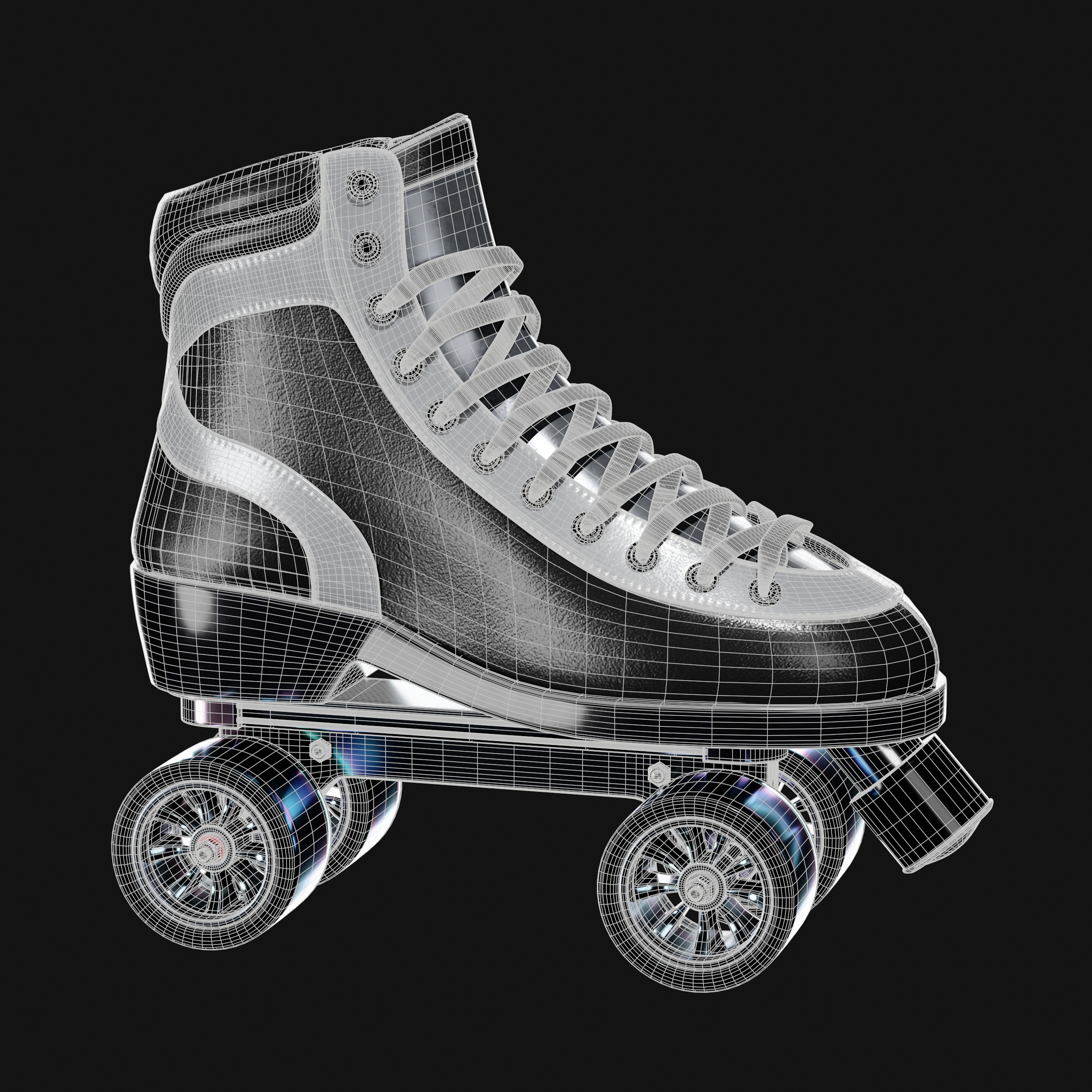 Quad Roller Skate 3D model_15