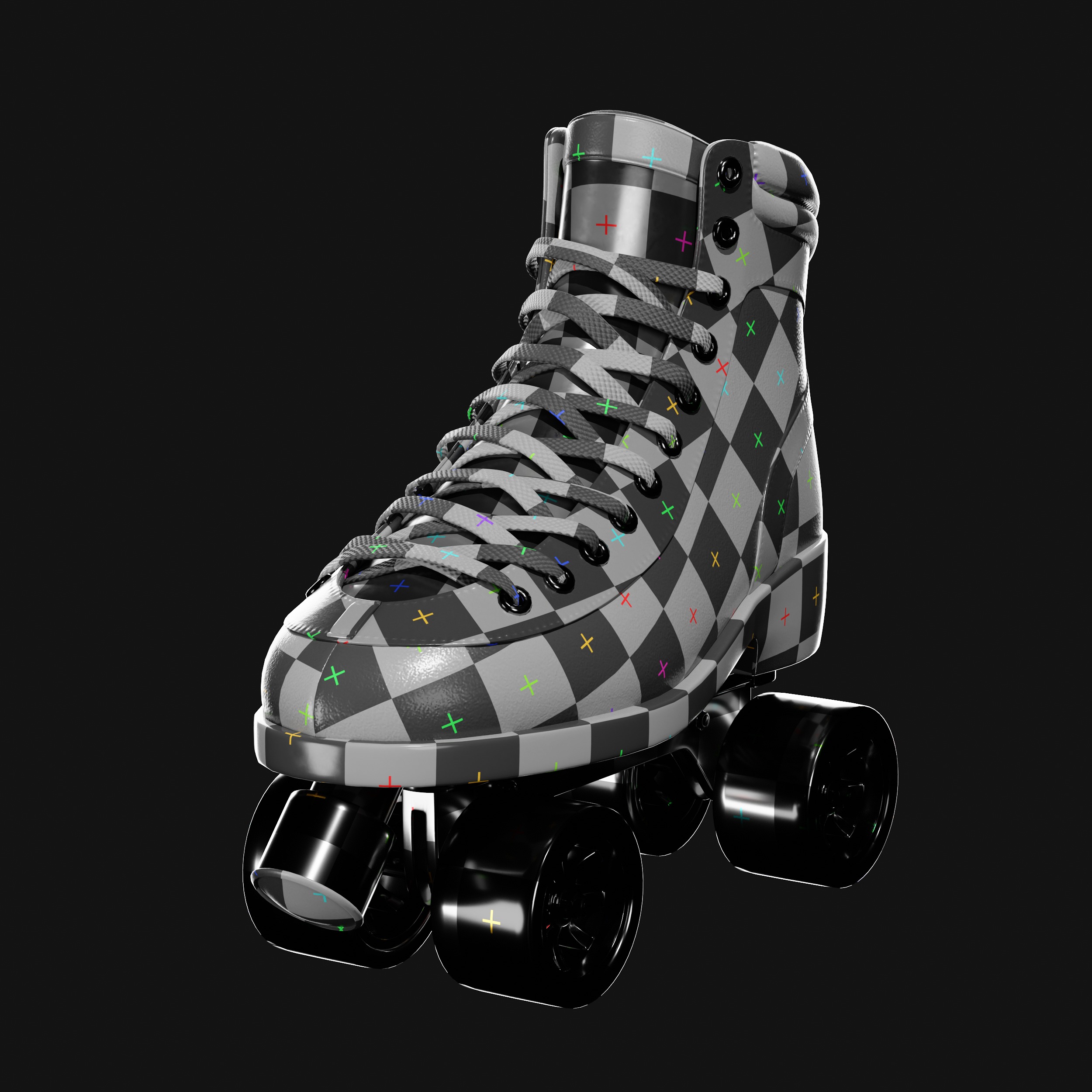 Quad Roller Skate 3D model_22