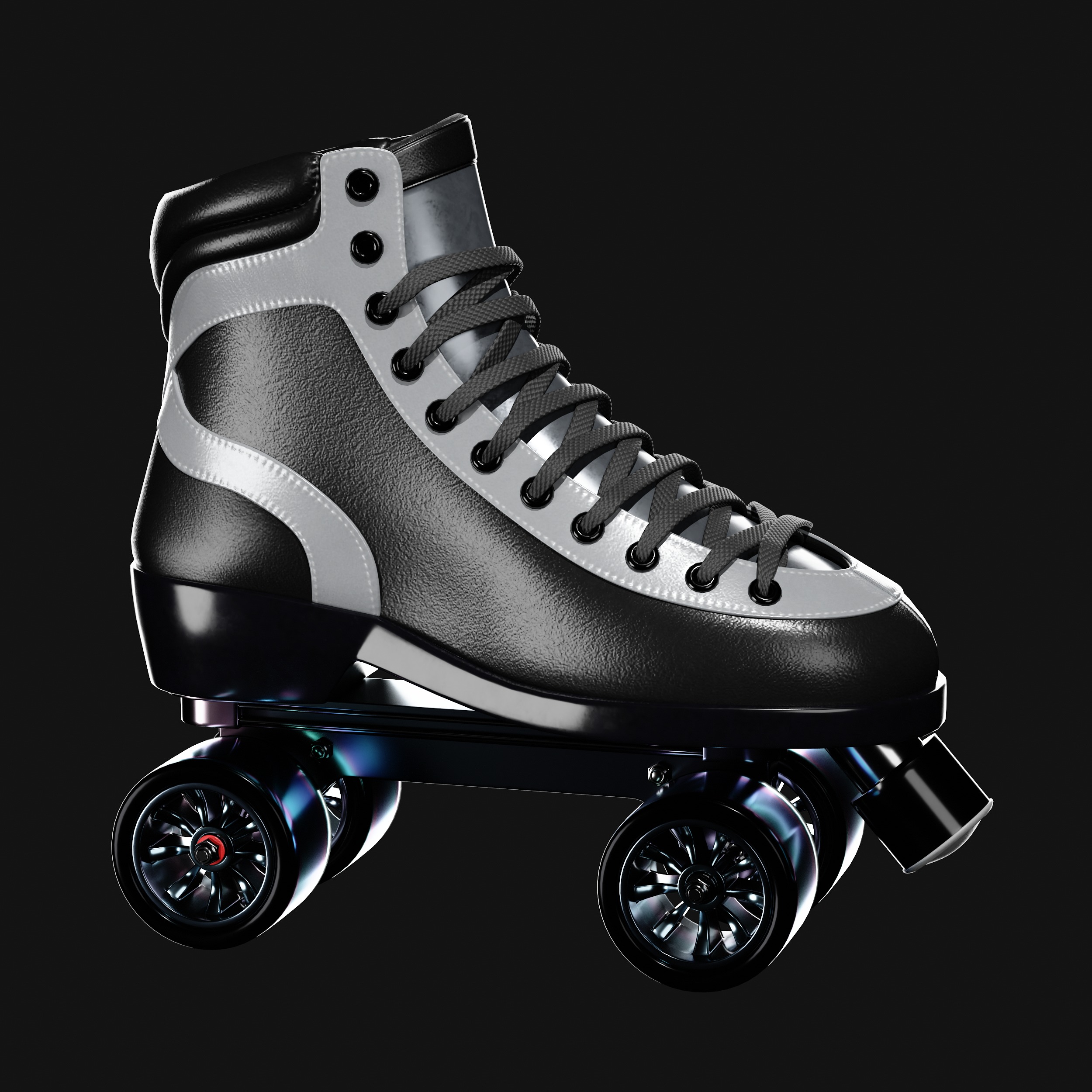 Quad Roller Skate 3D model_5