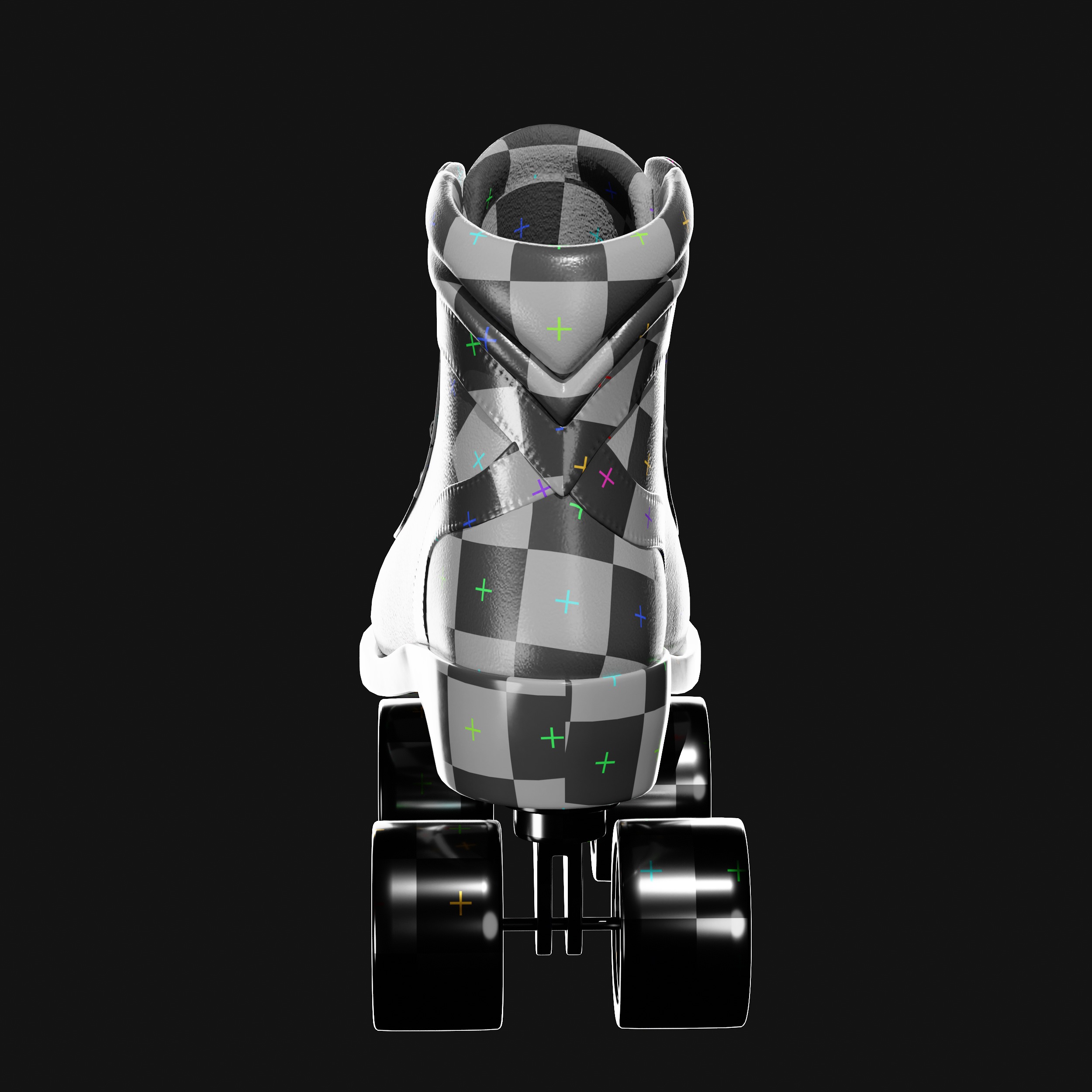 Quad Roller Skate 3D model_28