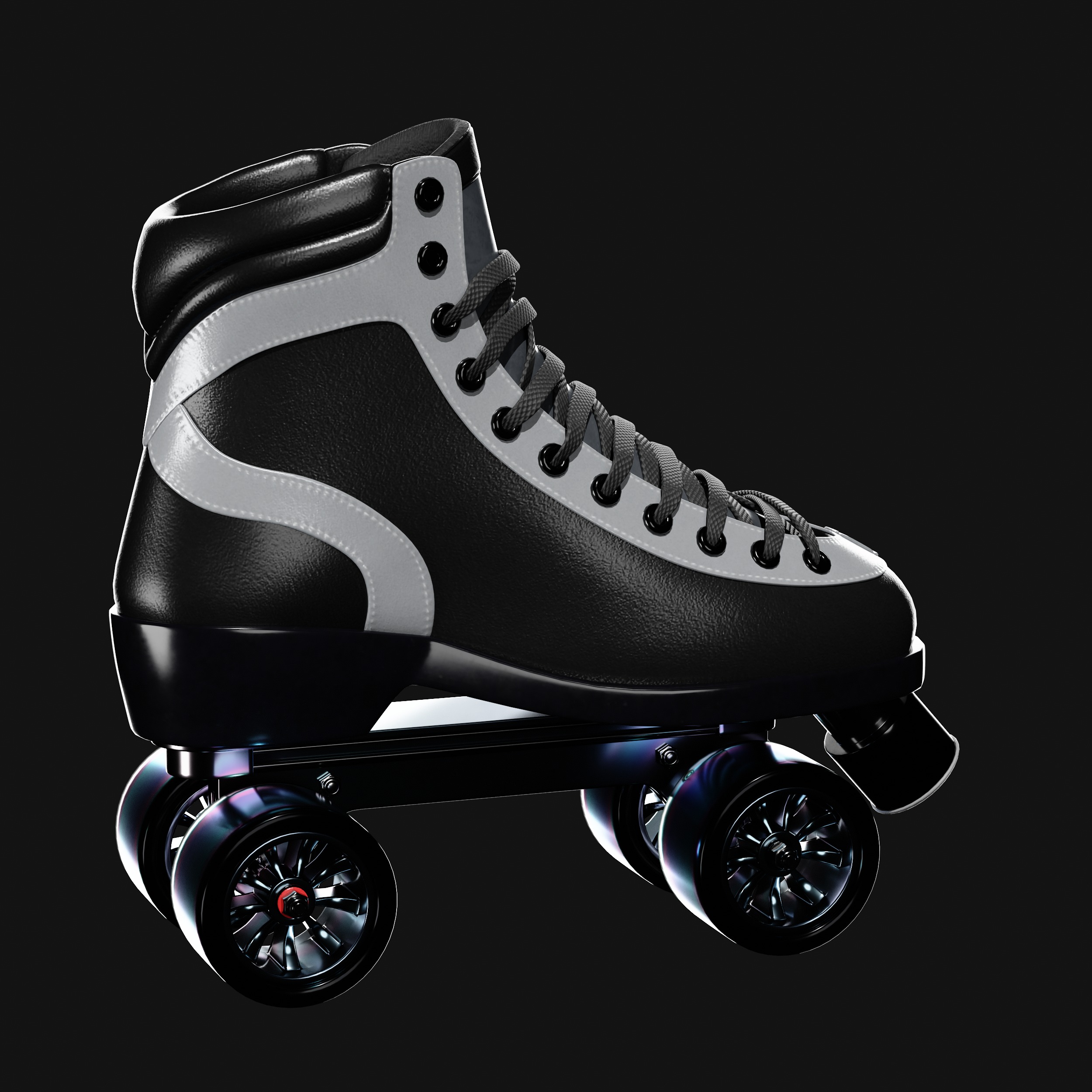 Quad Roller Skate 3D model_6