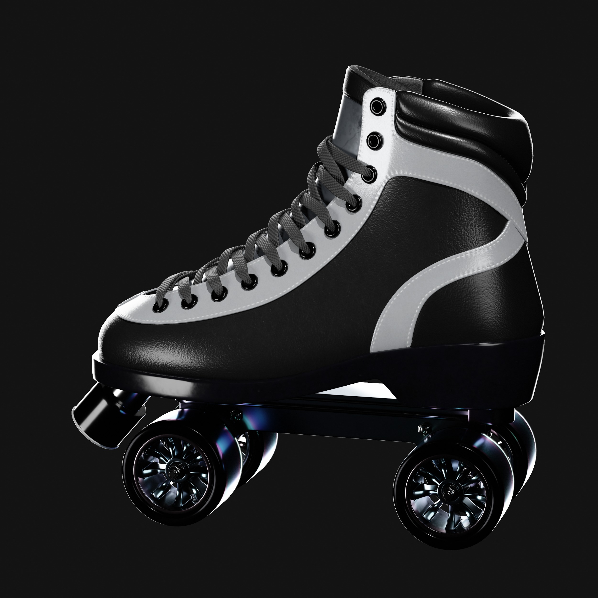 Quad Roller Skate 3D model_10