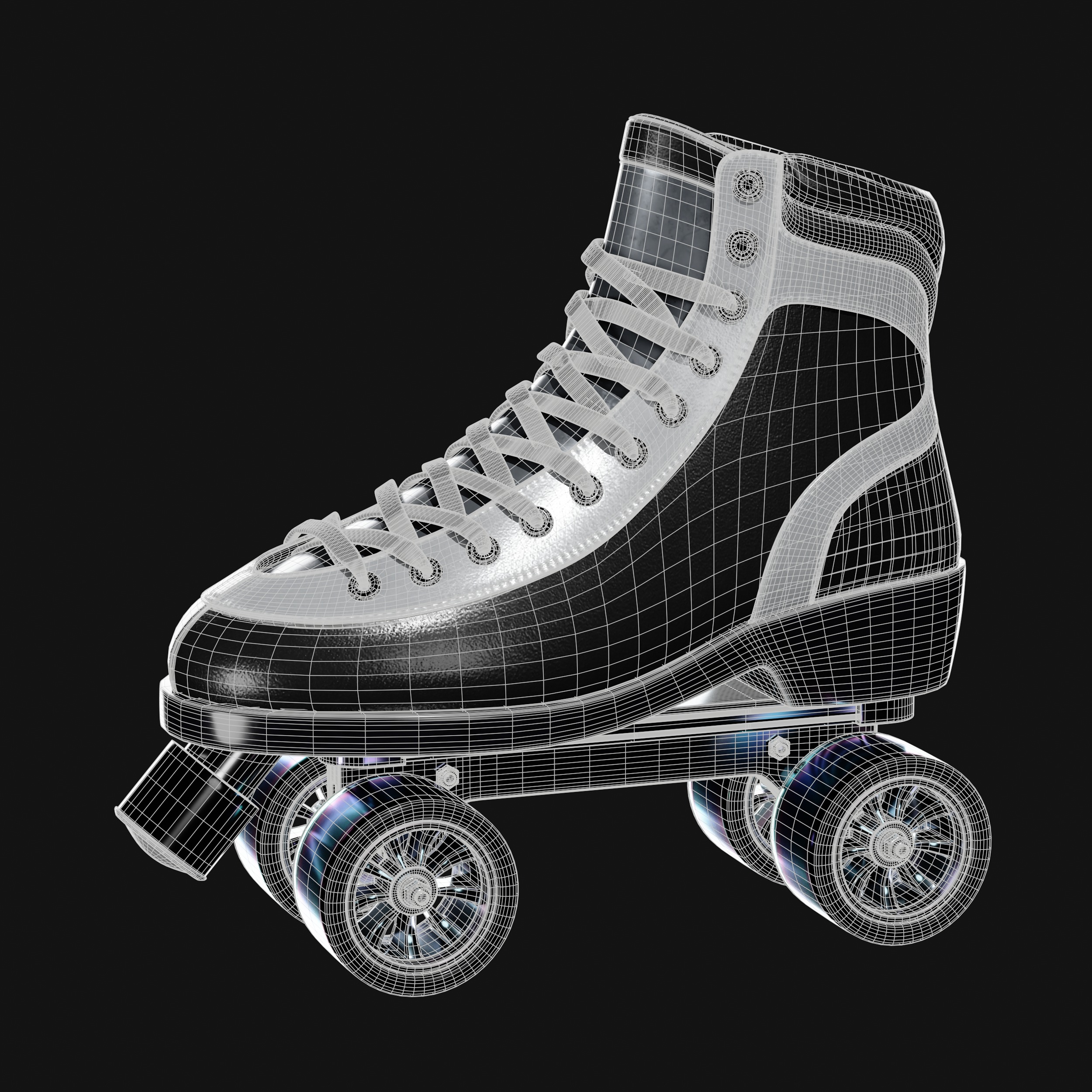 Quad Roller Skate 3D model_20