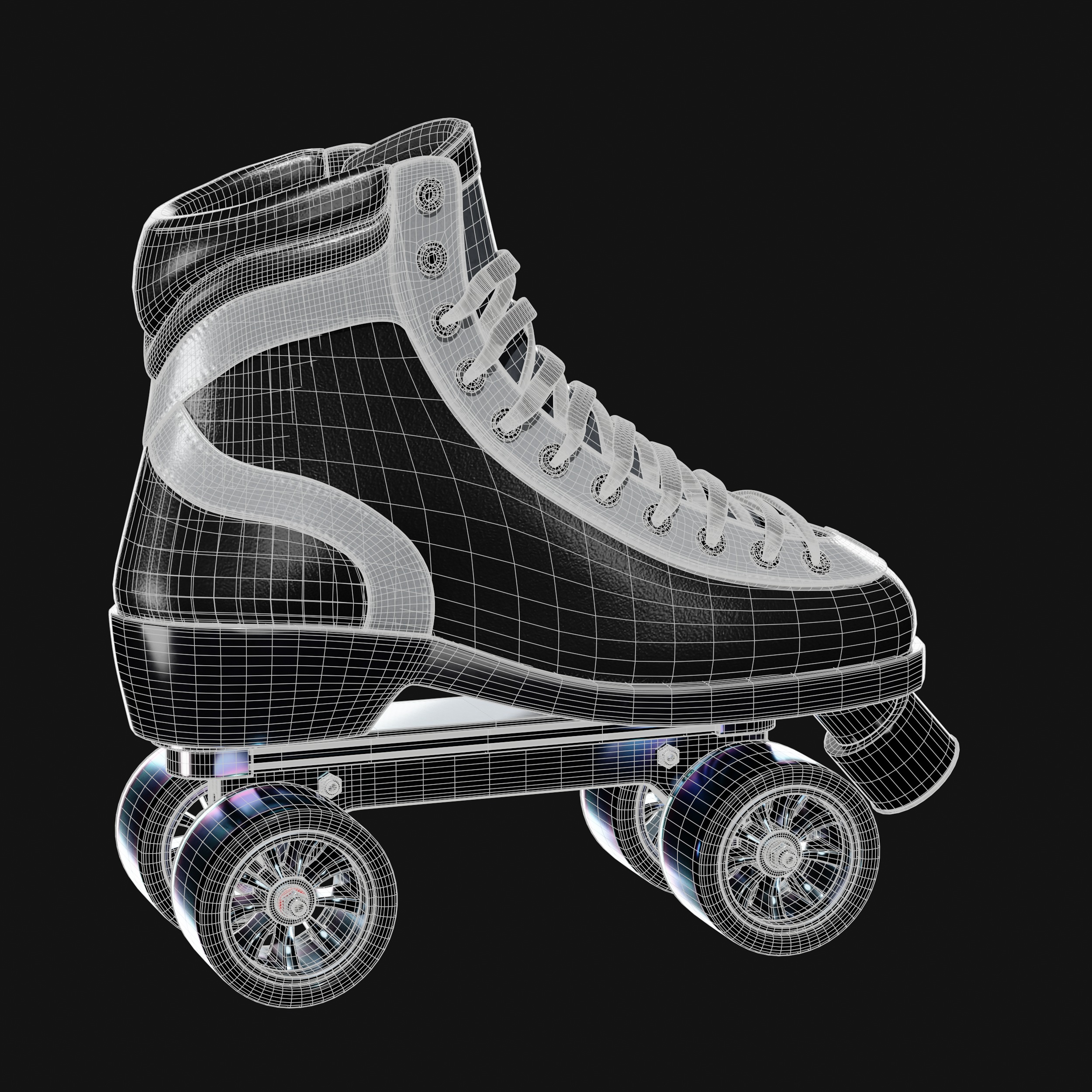 Quad Roller Skate 3D model_16