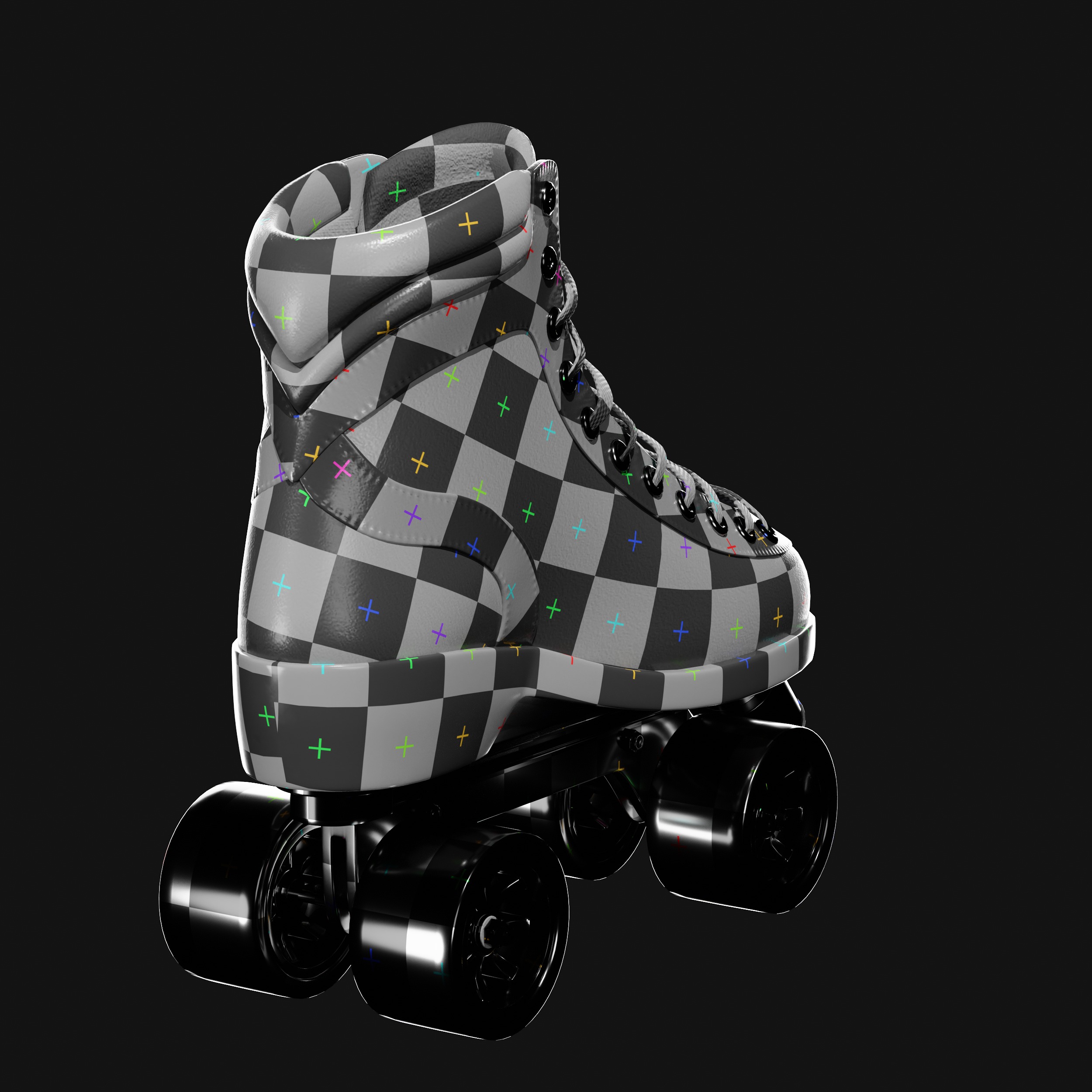 Quad Roller Skate 3D model_27