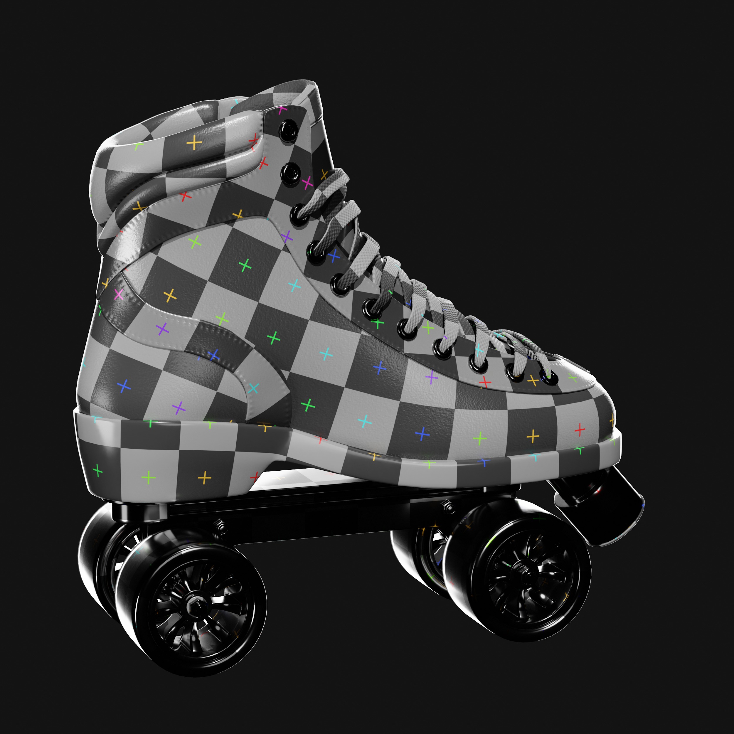 Quad Roller Skate 3D model_26