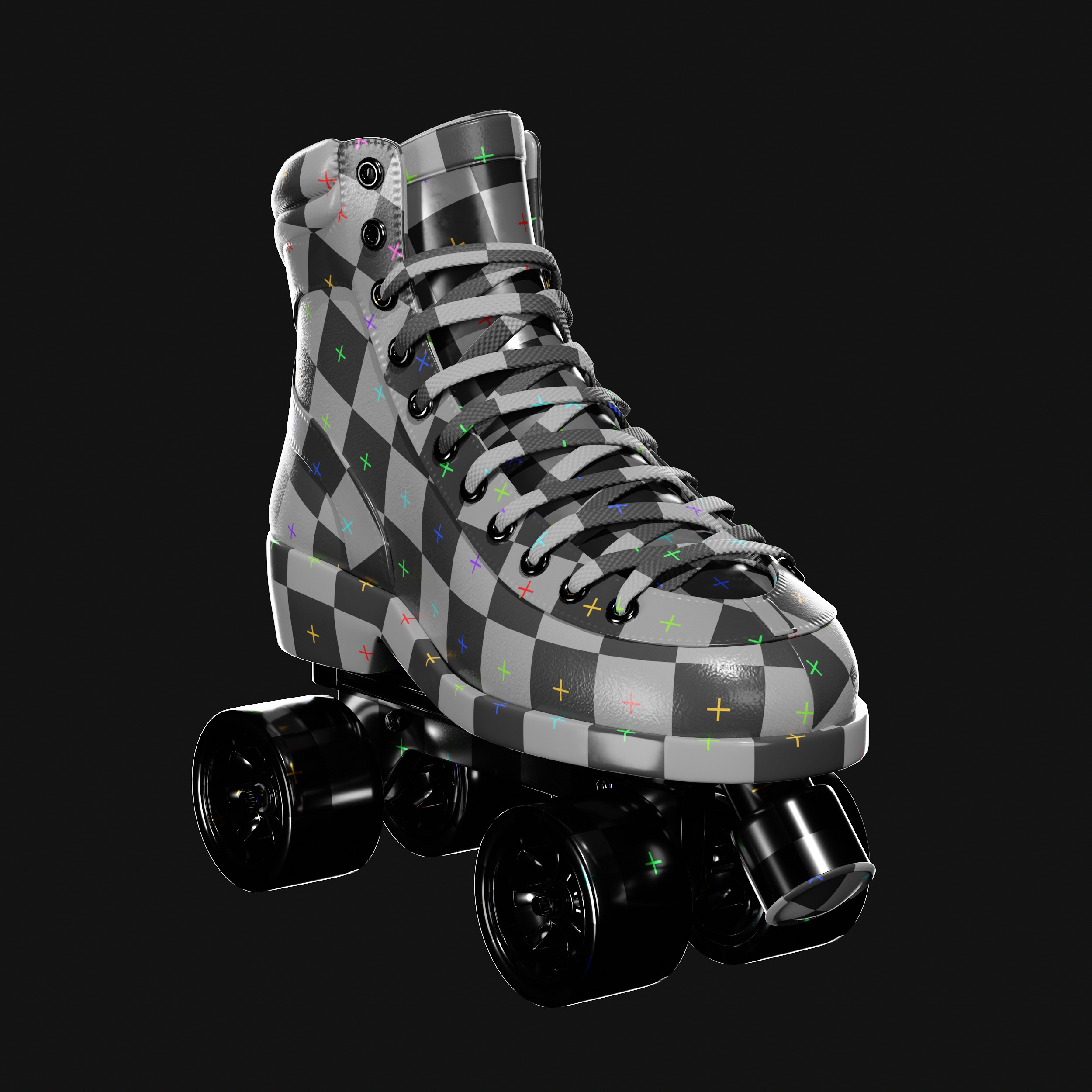 Quad Roller Skate 3D model_24