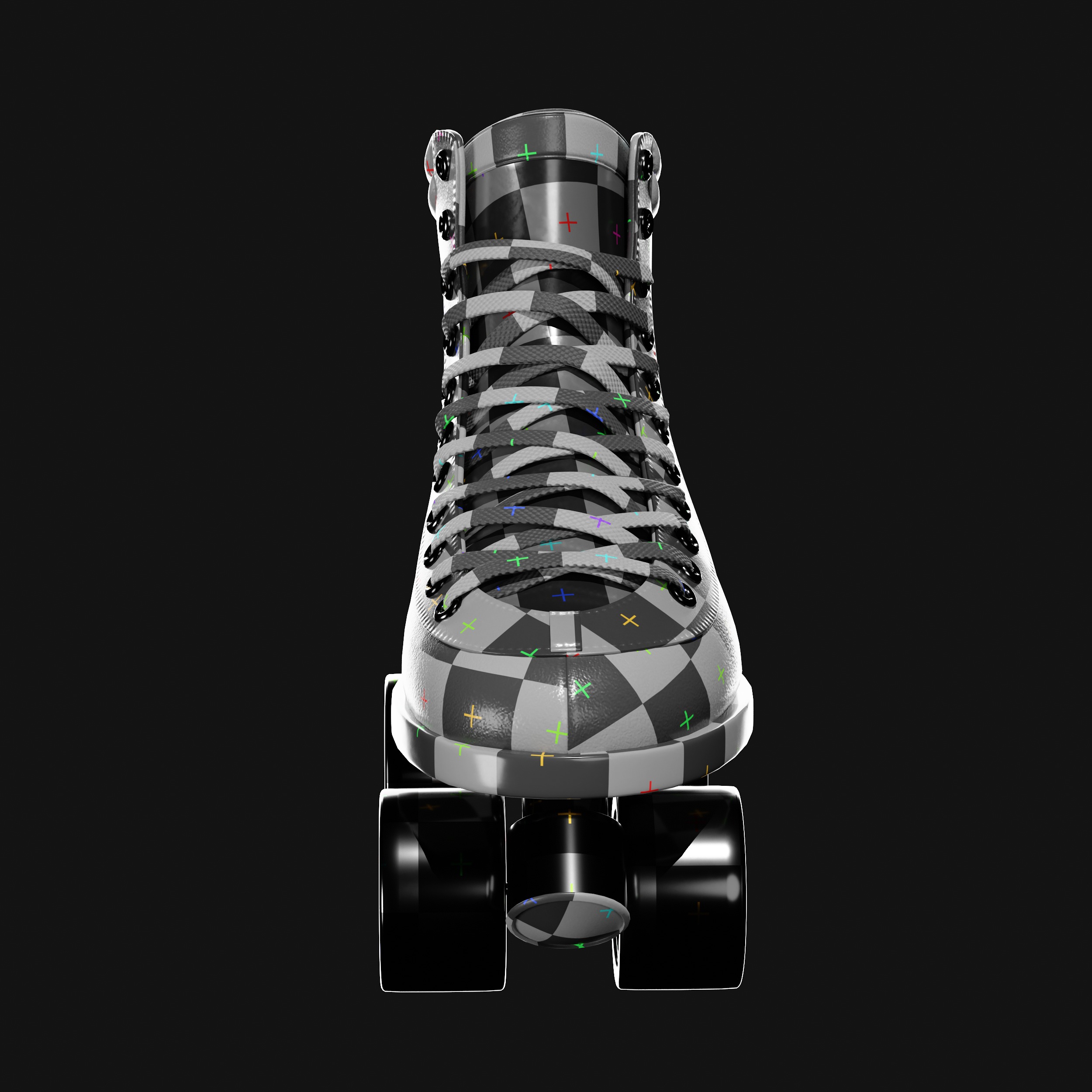 Quad Roller Skate 3D model_23