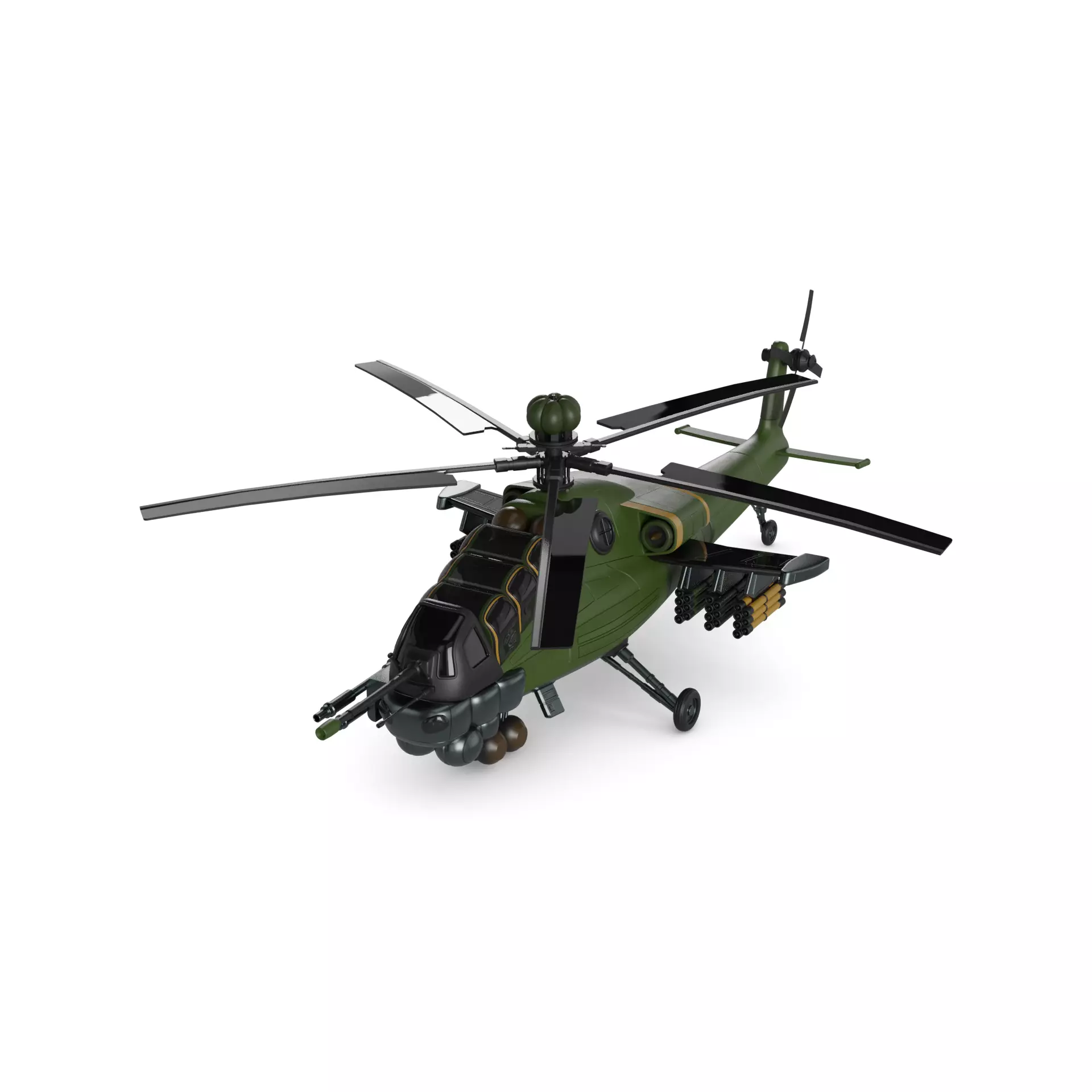 Attack Helicopter 3D model_0