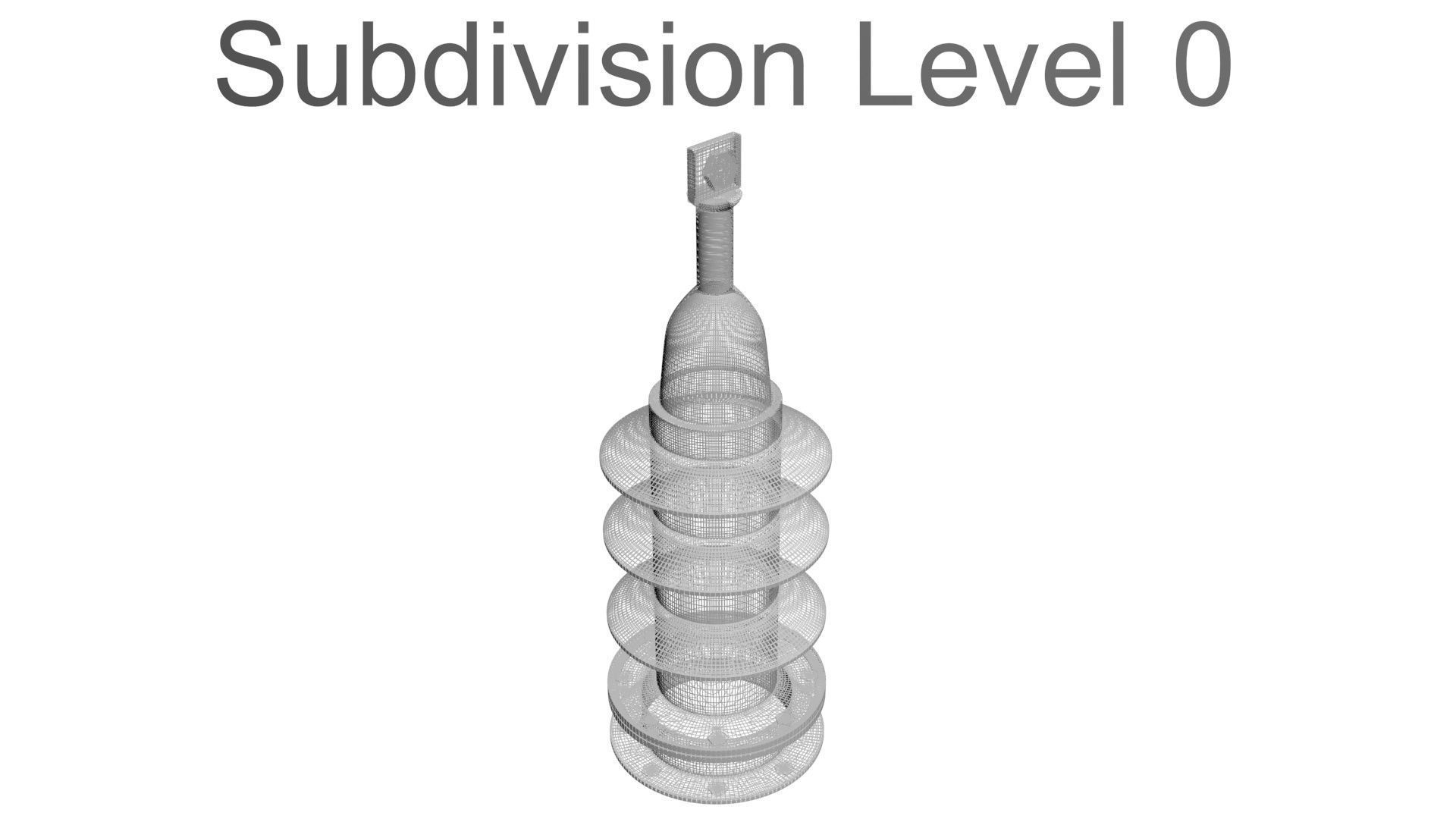 High Voltage Porcelain Insulators Set 3D model_33