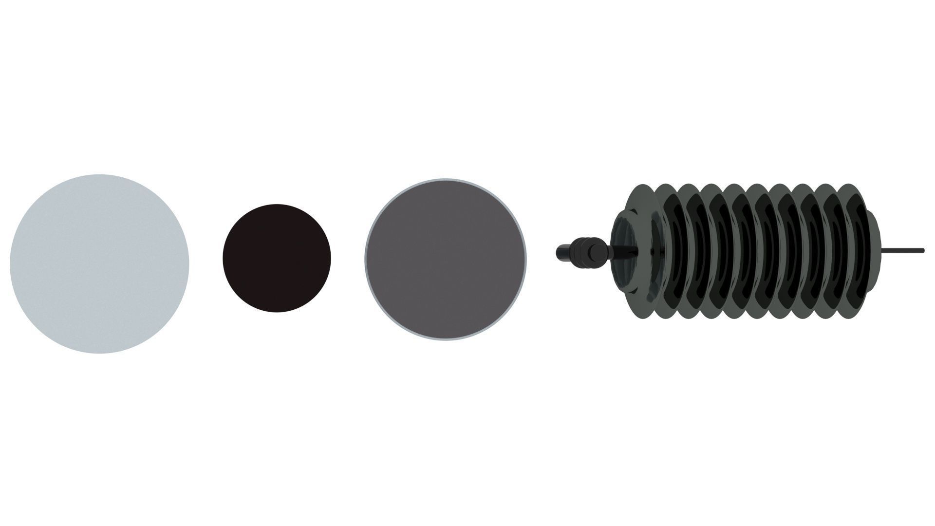 High Voltage Porcelain Insulators Set 3D model_18