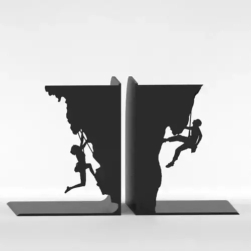 Solo Climbing Bookends 3D print model