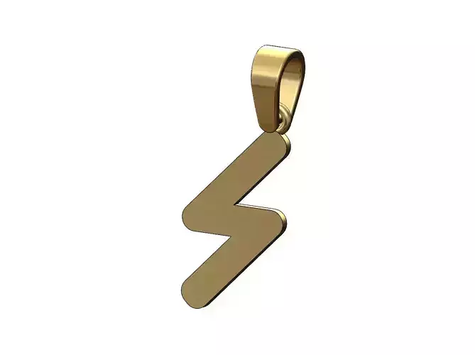 Sowulo viking runes initials alphabet pendant charm bail 3D print model