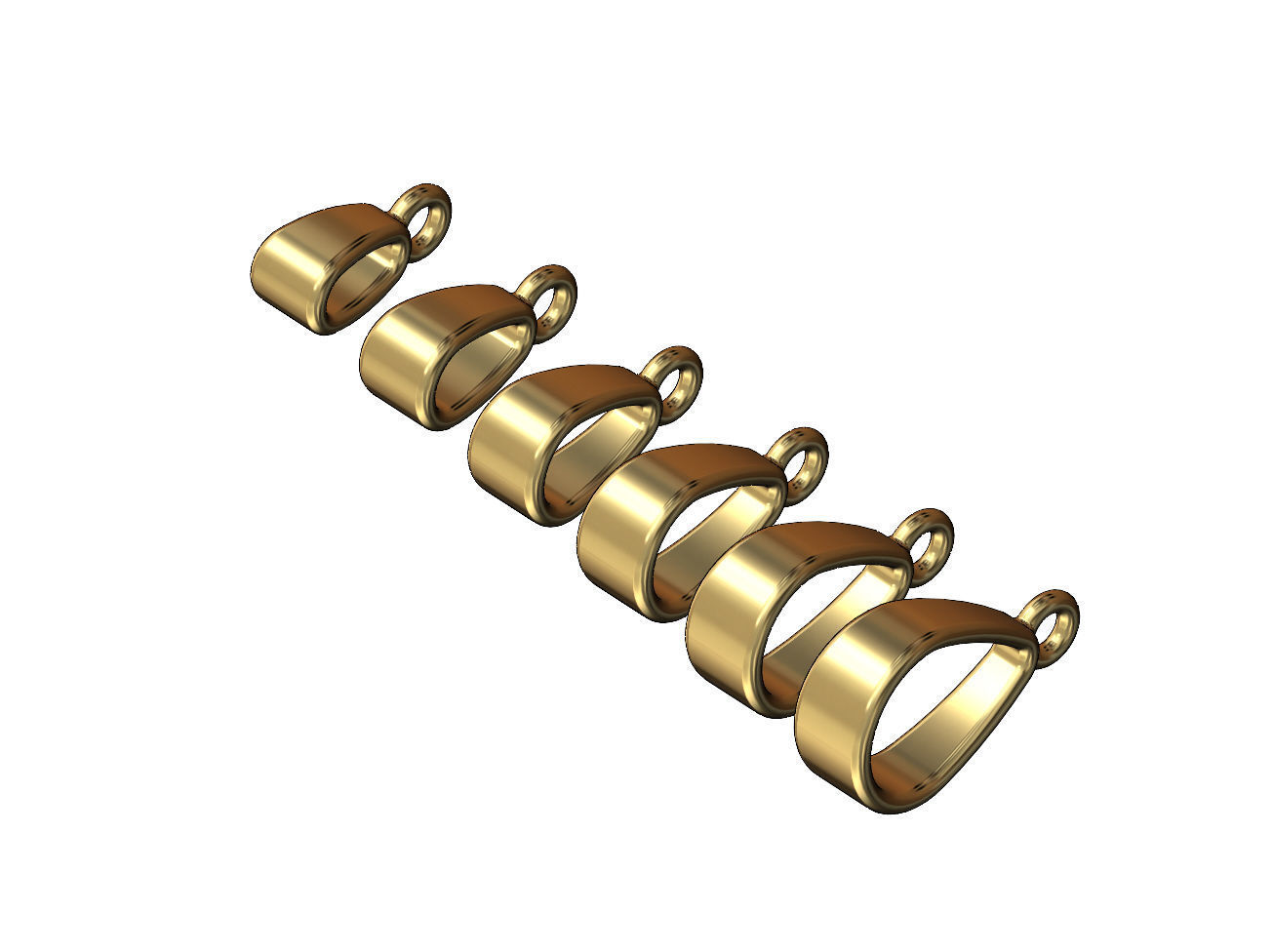 Bail hoop link mini collection 3D print model_3