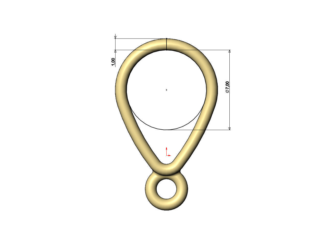 Bail hoop link mini collection 3D print model_7