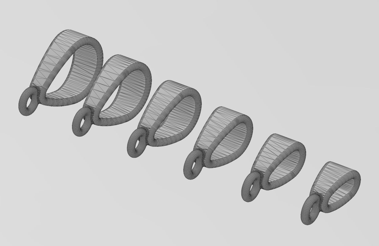 Bail hoop link mini collection 3D print model_14