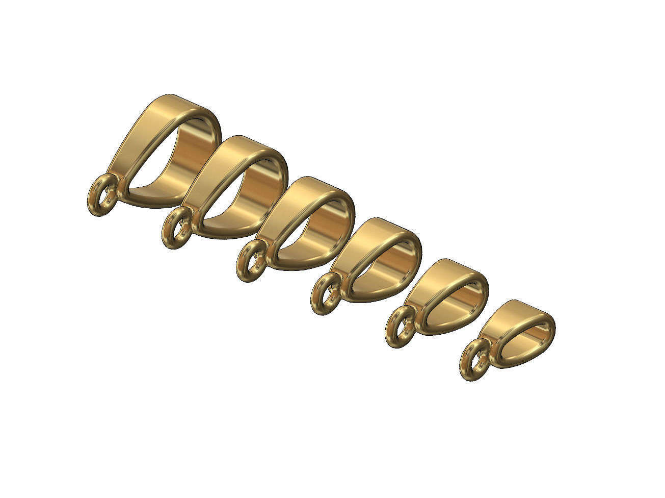 Bail hoop link mini collection 3D print model_2