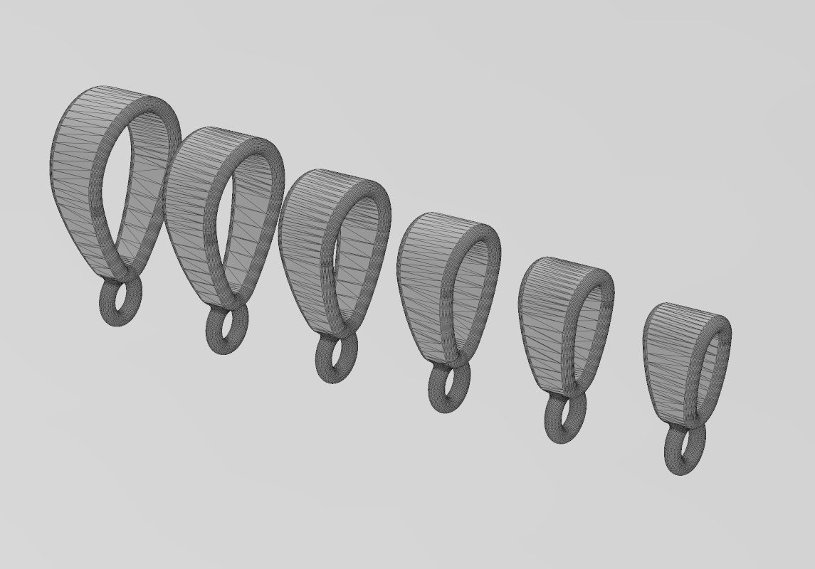 Bail hoop link mini collection 3D print model_13