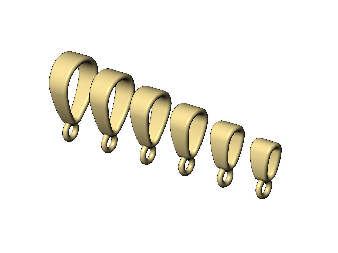 Bail hoop link mini collection 3D print model_4