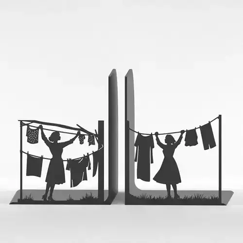 Laundry Day Bookends 3D print model