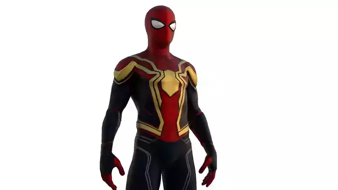 Spider-Man MCU Suit Rigged and Game-Ready 3D Model  Low-poly 3D model
