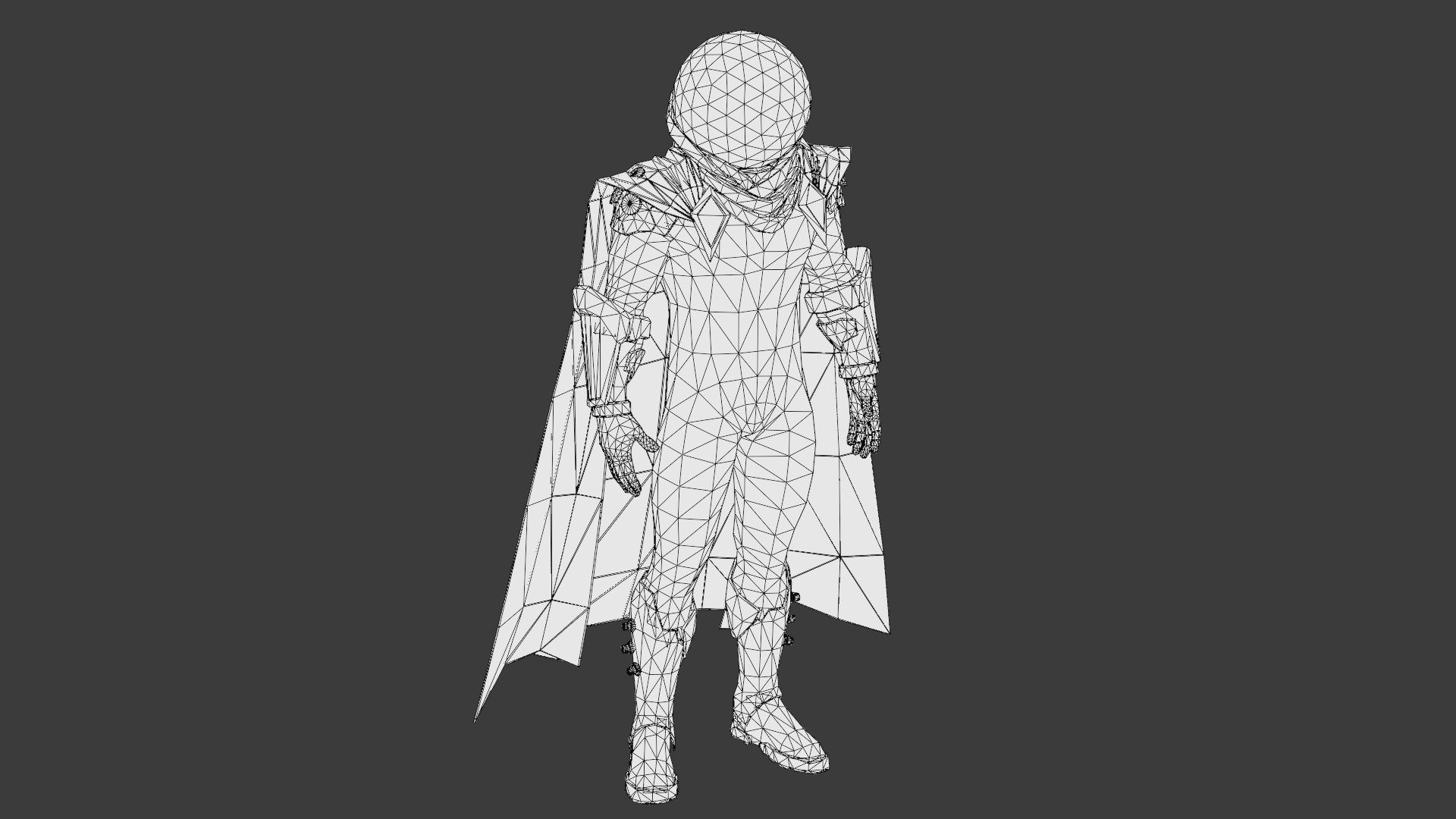 Mysterio 3D Model Rigged Game-Ready Character Low-poly 3D model_27