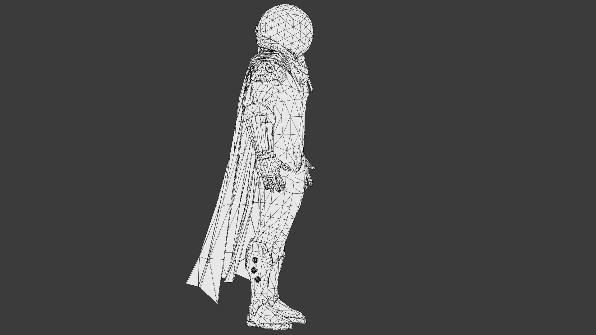 Mysterio 3D Model Rigged Game-Ready Character Low-poly 3D model_26