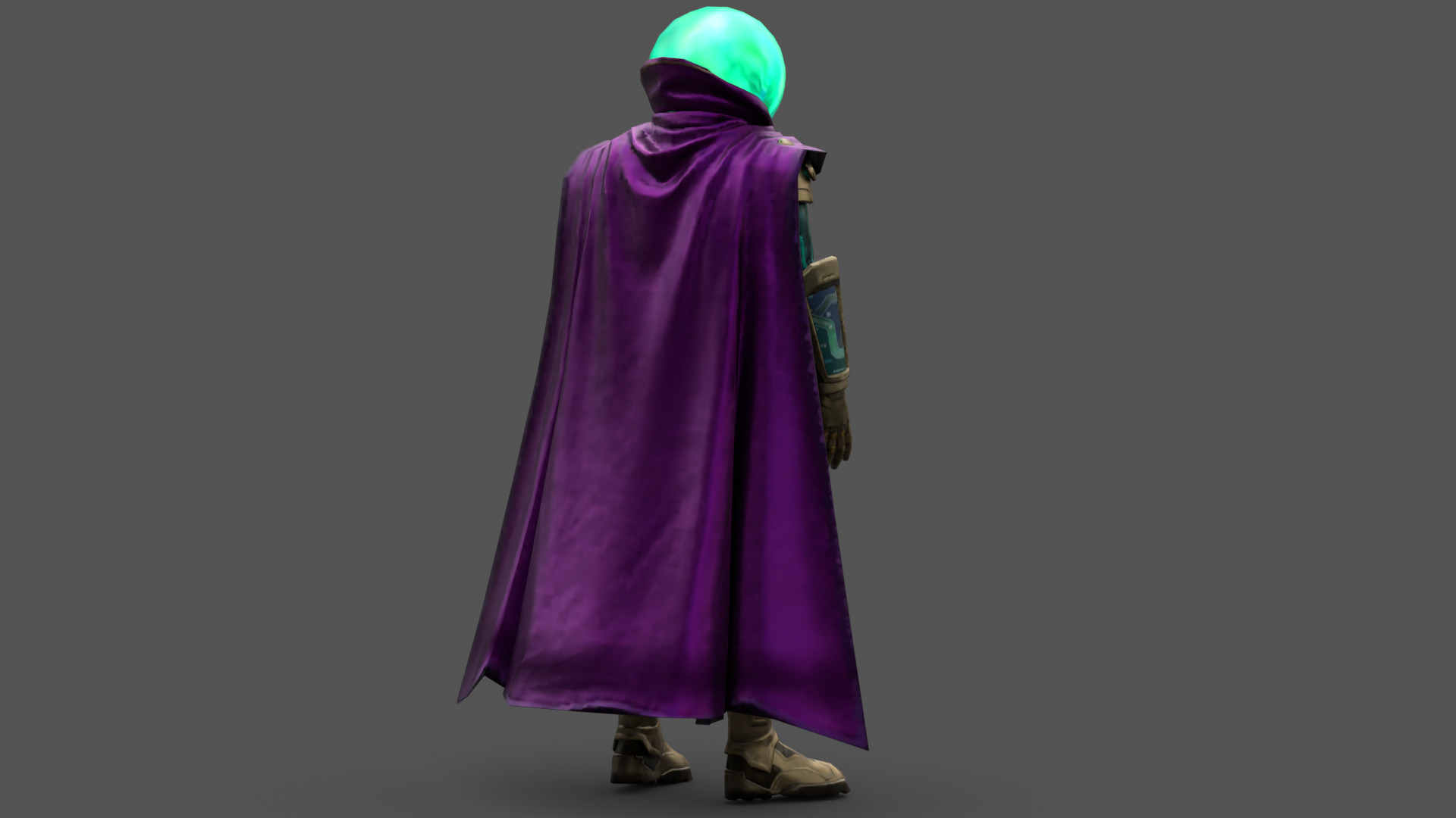 Mysterio 3D Model Rigged Game-Ready Character Low-poly 3D model_5