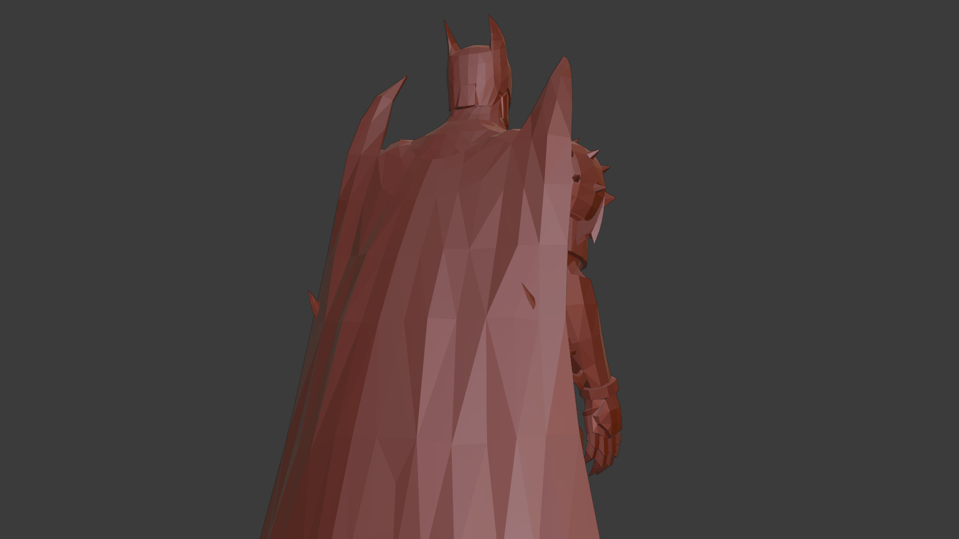 Hellbat Armor 3D Model Rigged Game-Ready Character Low-poly 3D model_17