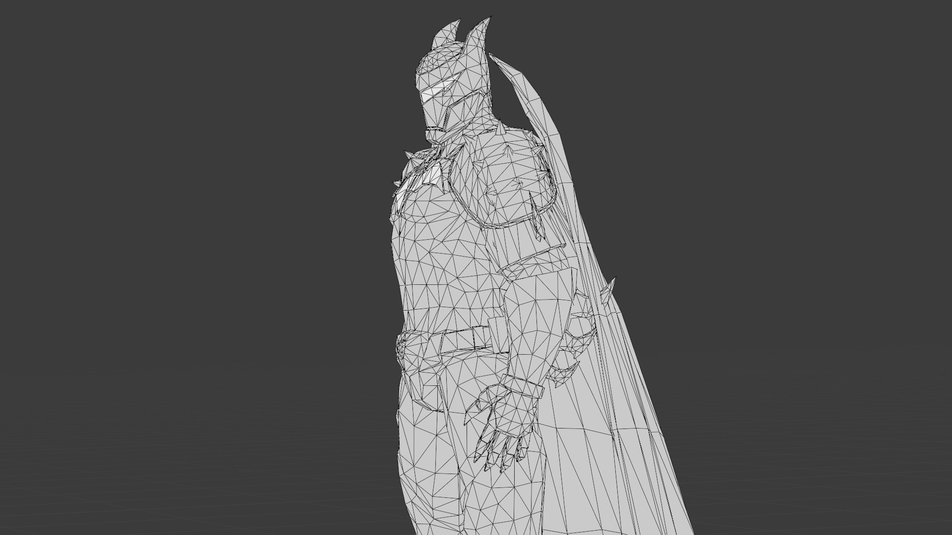 Hellbat Armor 3D Model Rigged Game-Ready Character Low-poly 3D model_33