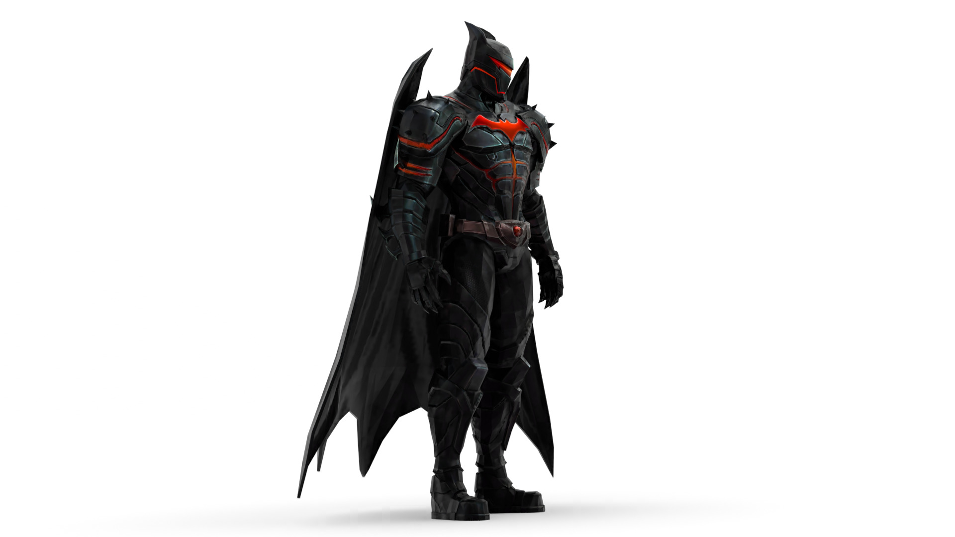 Hellbat Armor 3D Model Rigged Game-Ready Character Low-poly 3D model_14