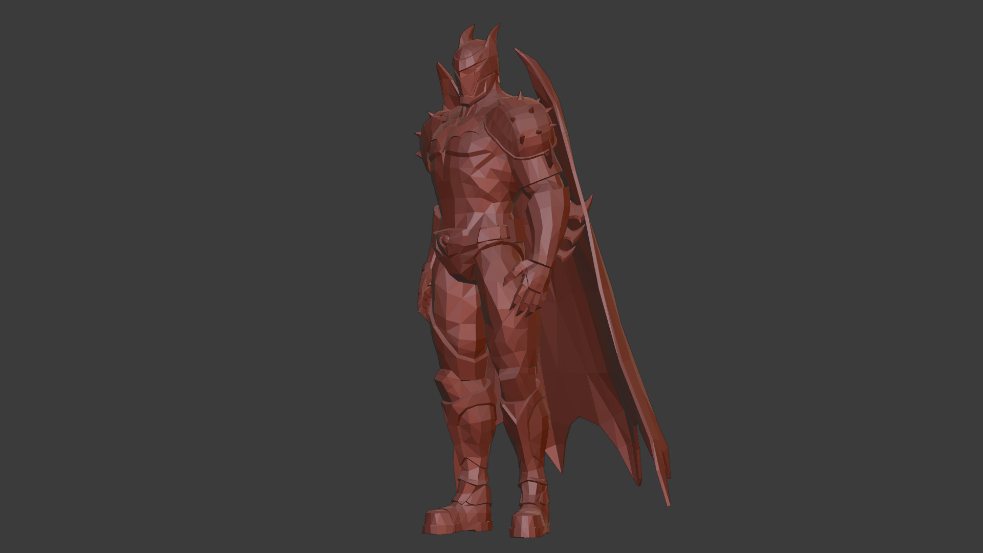 Hellbat Armor 3D Model Rigged Game-Ready Character Low-poly 3D model_24