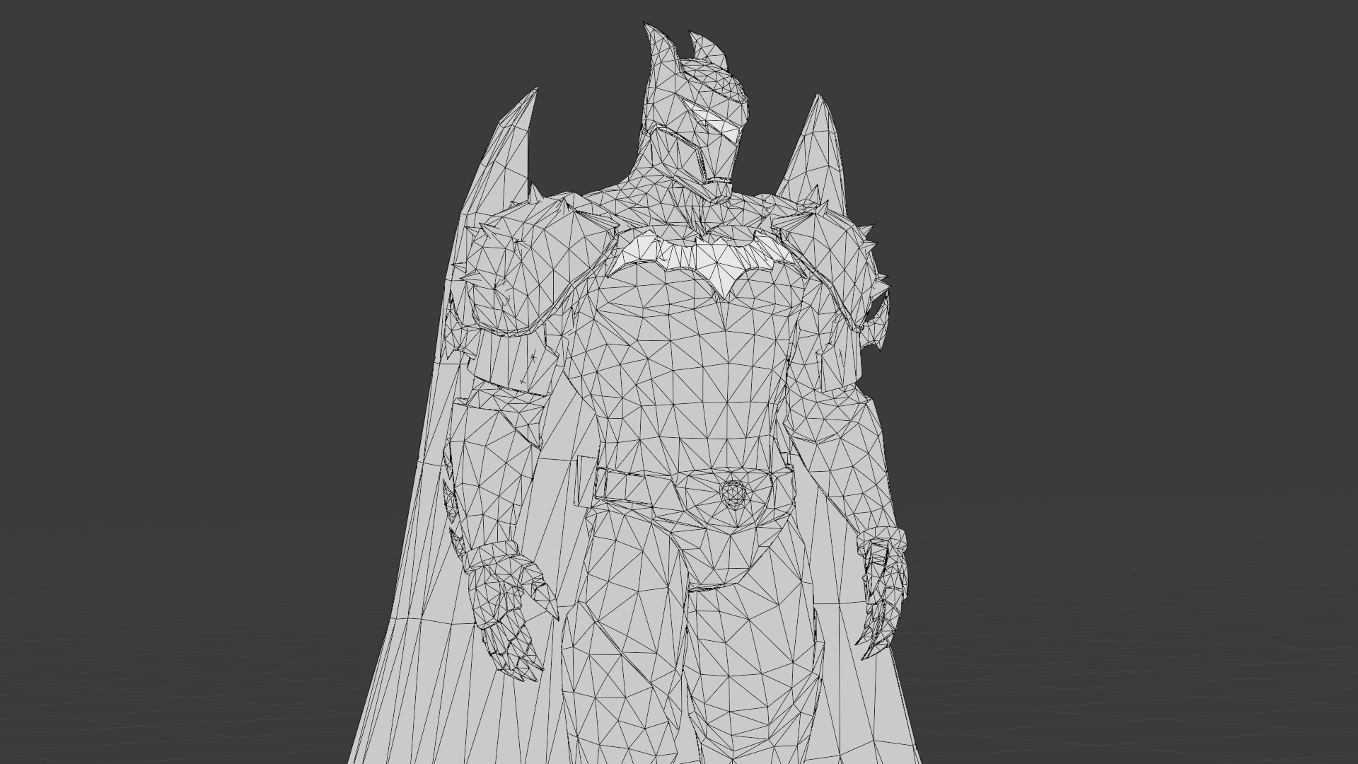 Hellbat Armor 3D Model Rigged Game-Ready Character Low-poly 3D model_38