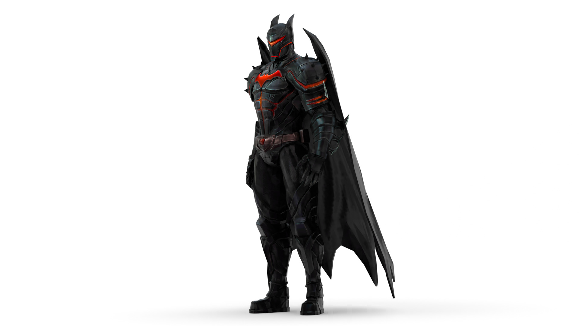 Hellbat Armor 3D Model Rigged Game-Ready Character Low-poly 3D model_12