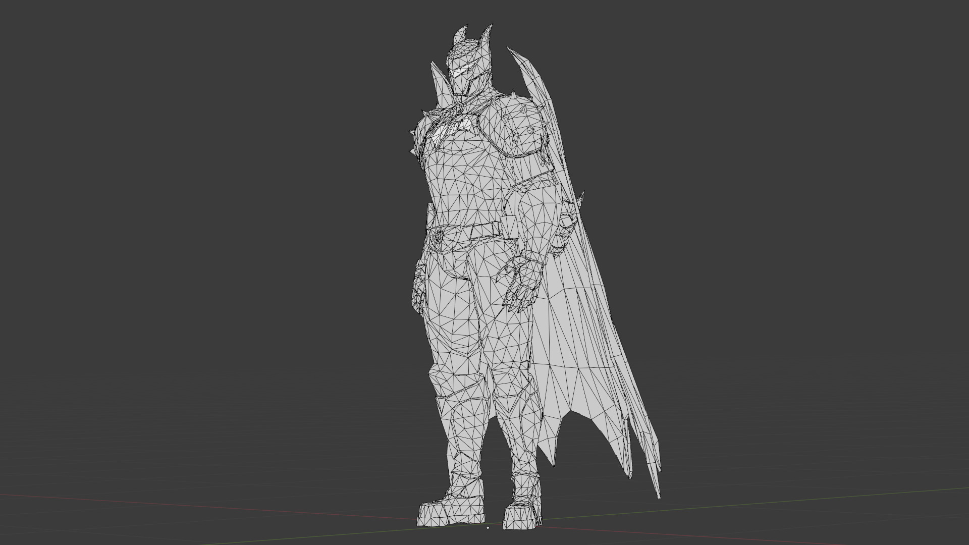 Hellbat Armor 3D Model Rigged Game-Ready Character Low-poly 3D model_29