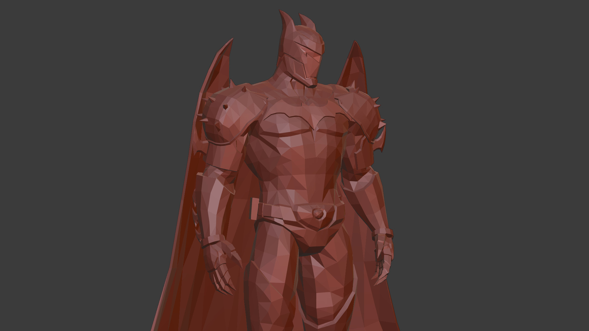 Hellbat Armor 3D Model Rigged Game-Ready Character Low-poly 3D model_16