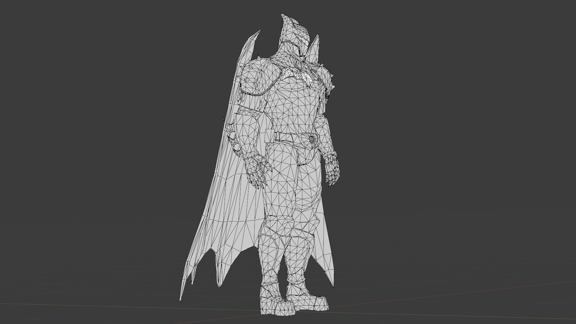 Hellbat Armor 3D Model Rigged Game-Ready Character Low-poly 3D model_34