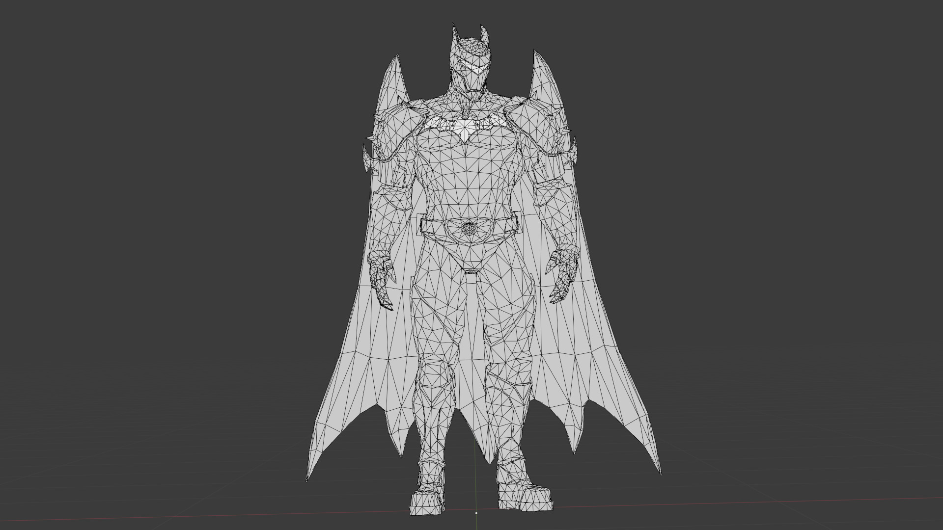 Hellbat Armor 3D Model Rigged Game-Ready Character Low-poly 3D model_39