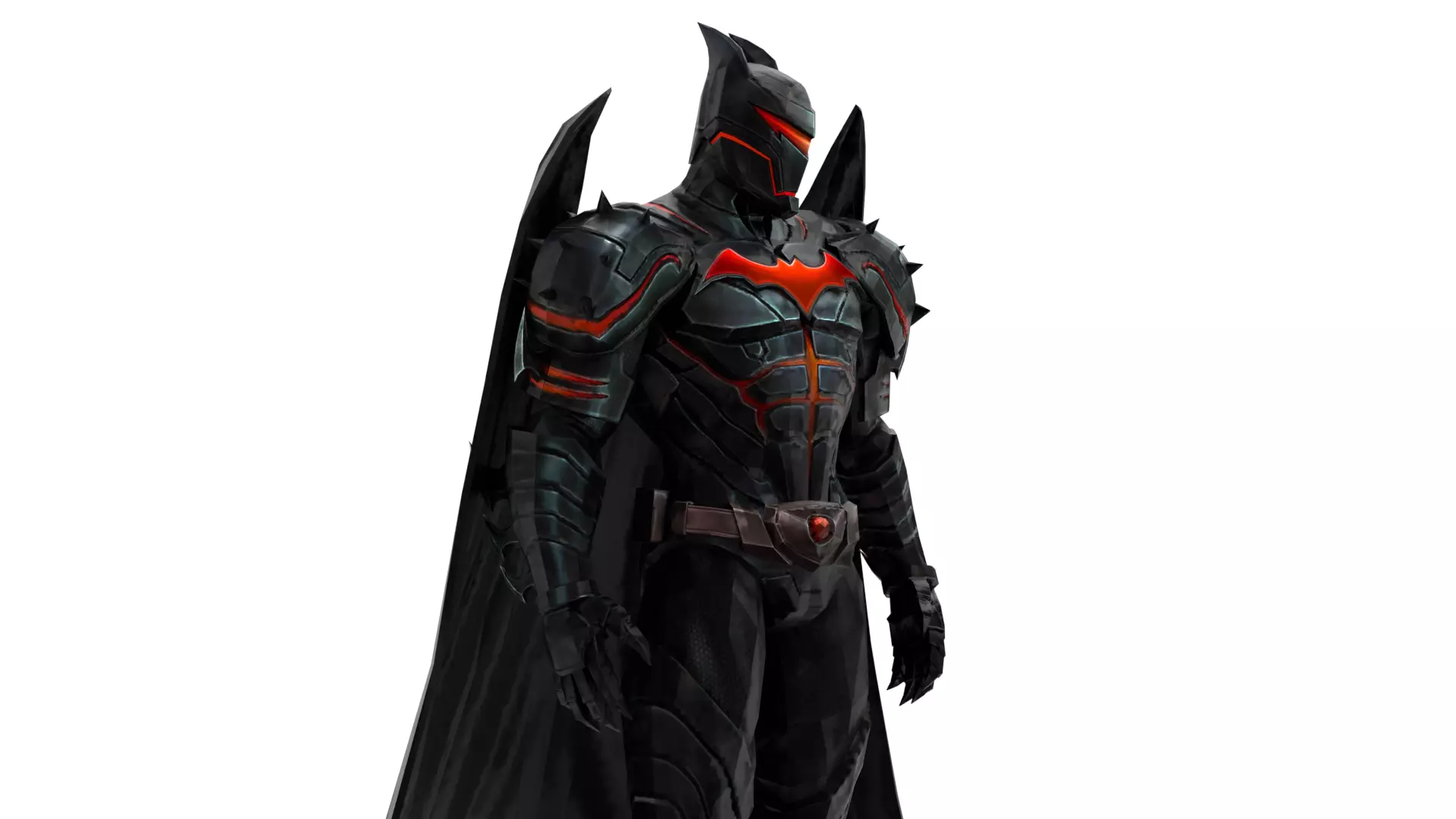 Hellbat Armor 3D Model Rigged Game-Ready Character Low-poly 3D model_0