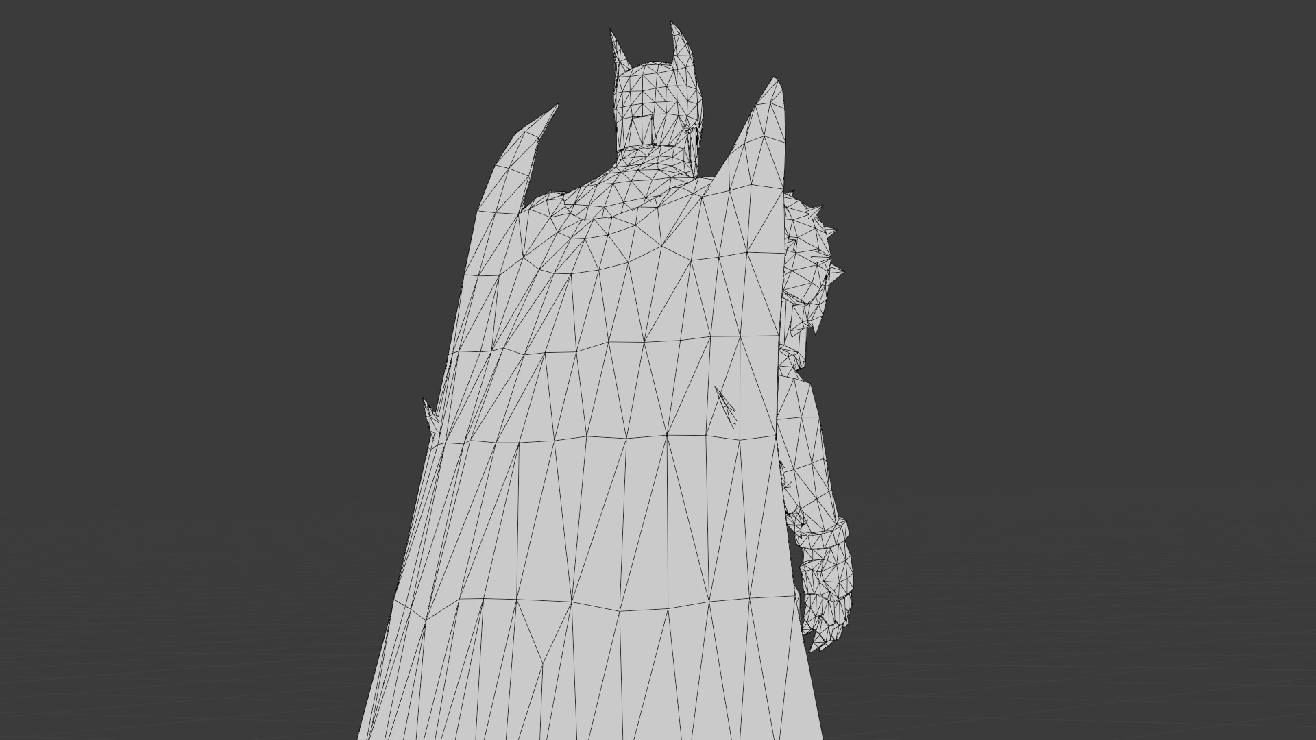 Hellbat Armor 3D Model Rigged Game-Ready Character Low-poly 3D model_37