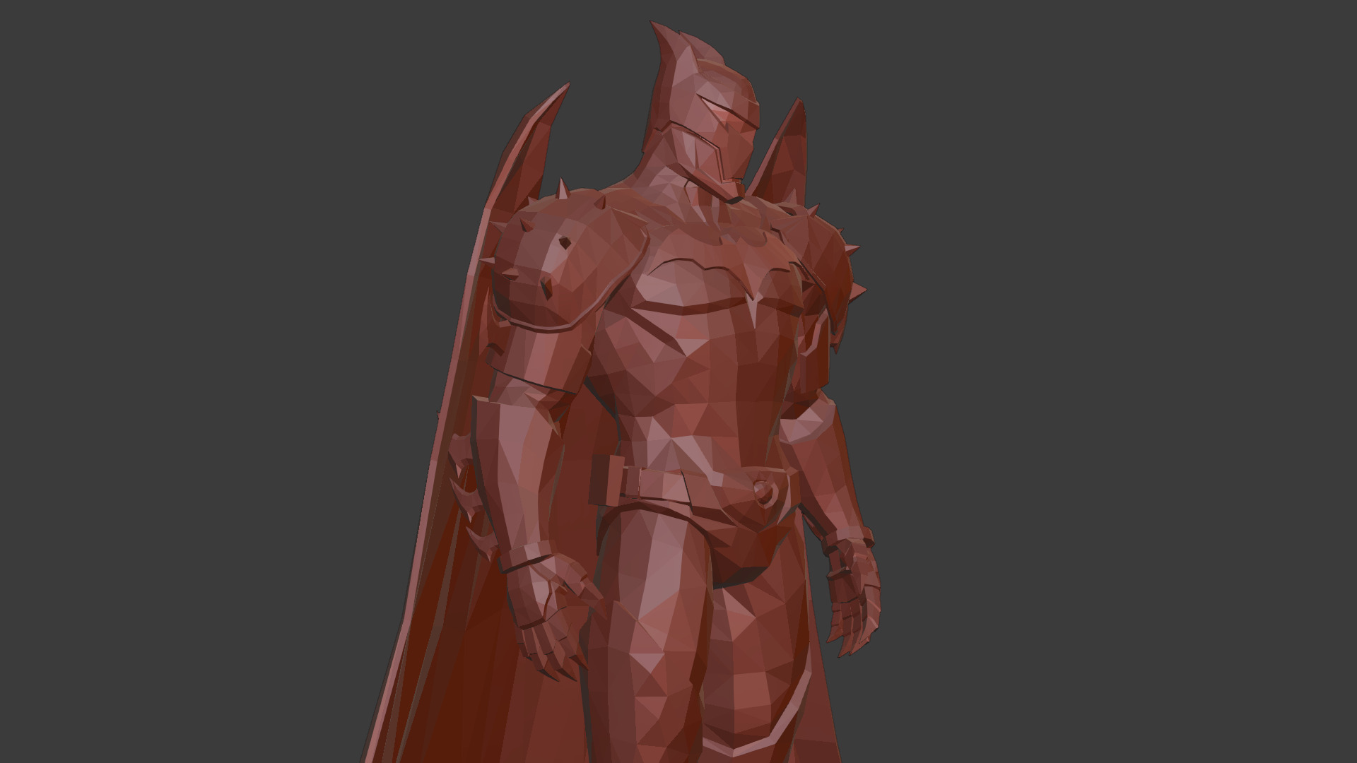 Hellbat Armor 3D Model Rigged Game-Ready Character Low-poly 3D model_21