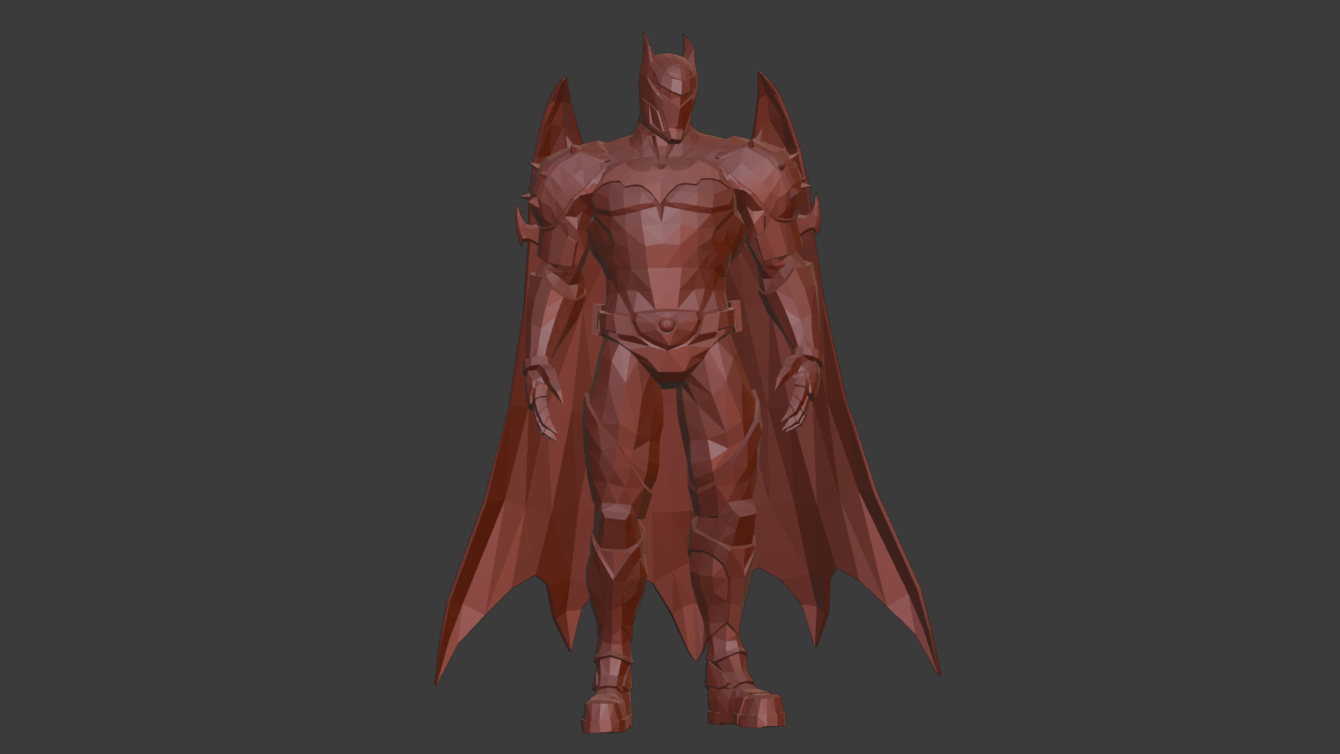Hellbat Armor 3D Model Rigged Game-Ready Character Low-poly 3D model_26