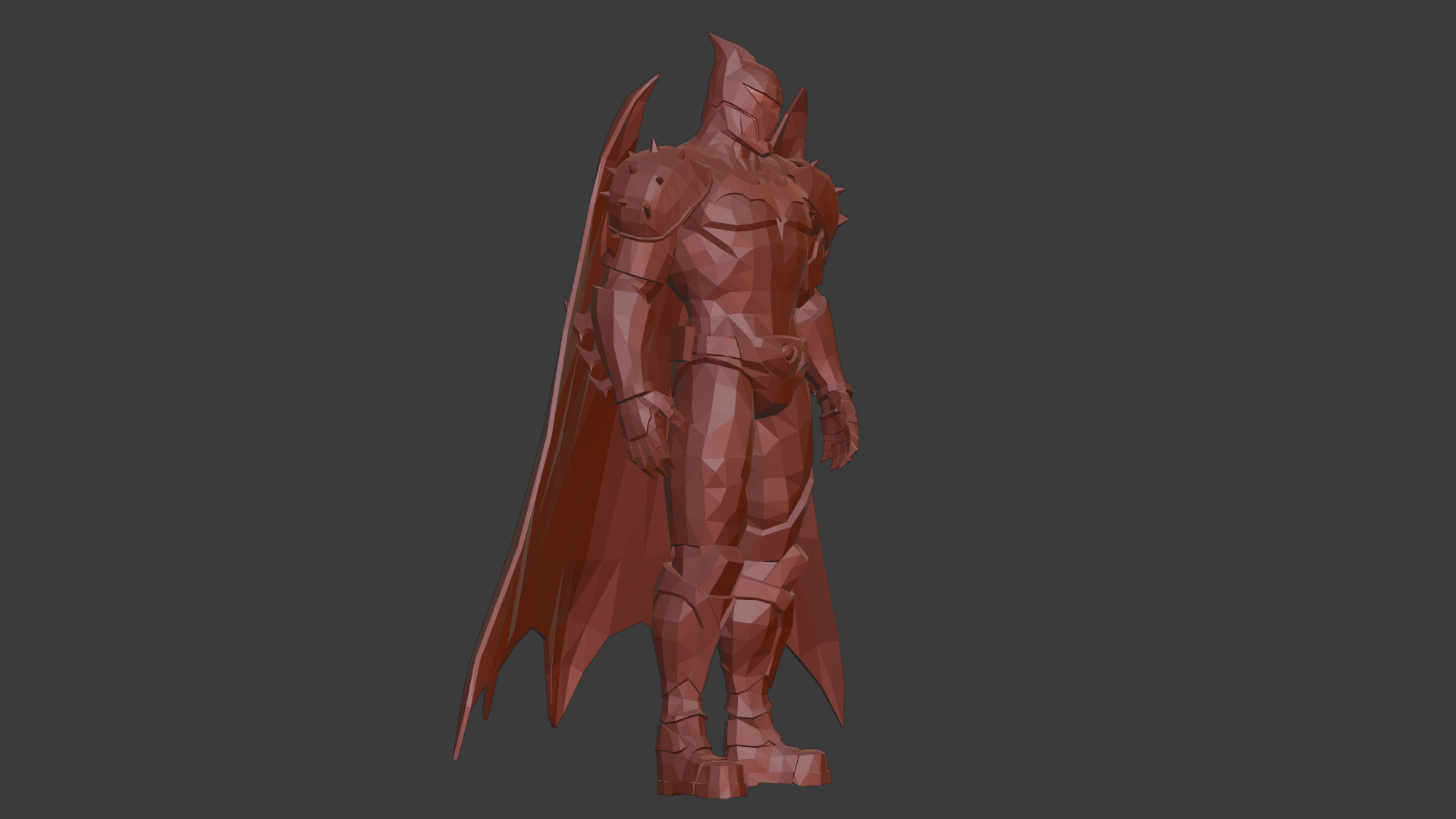 Hellbat Armor 3D Model Rigged Game-Ready Character Low-poly 3D model_23